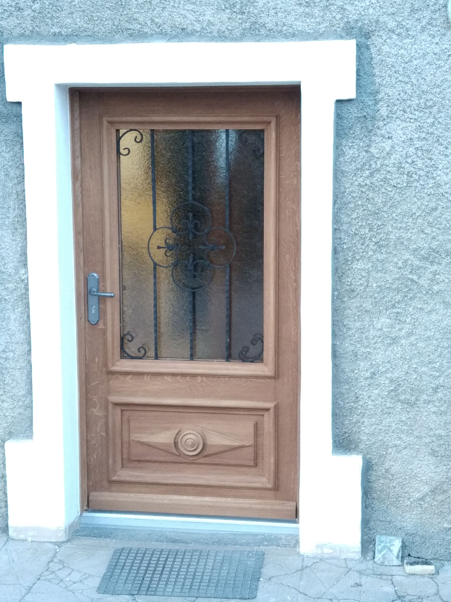 Porte d'entrée en chêne