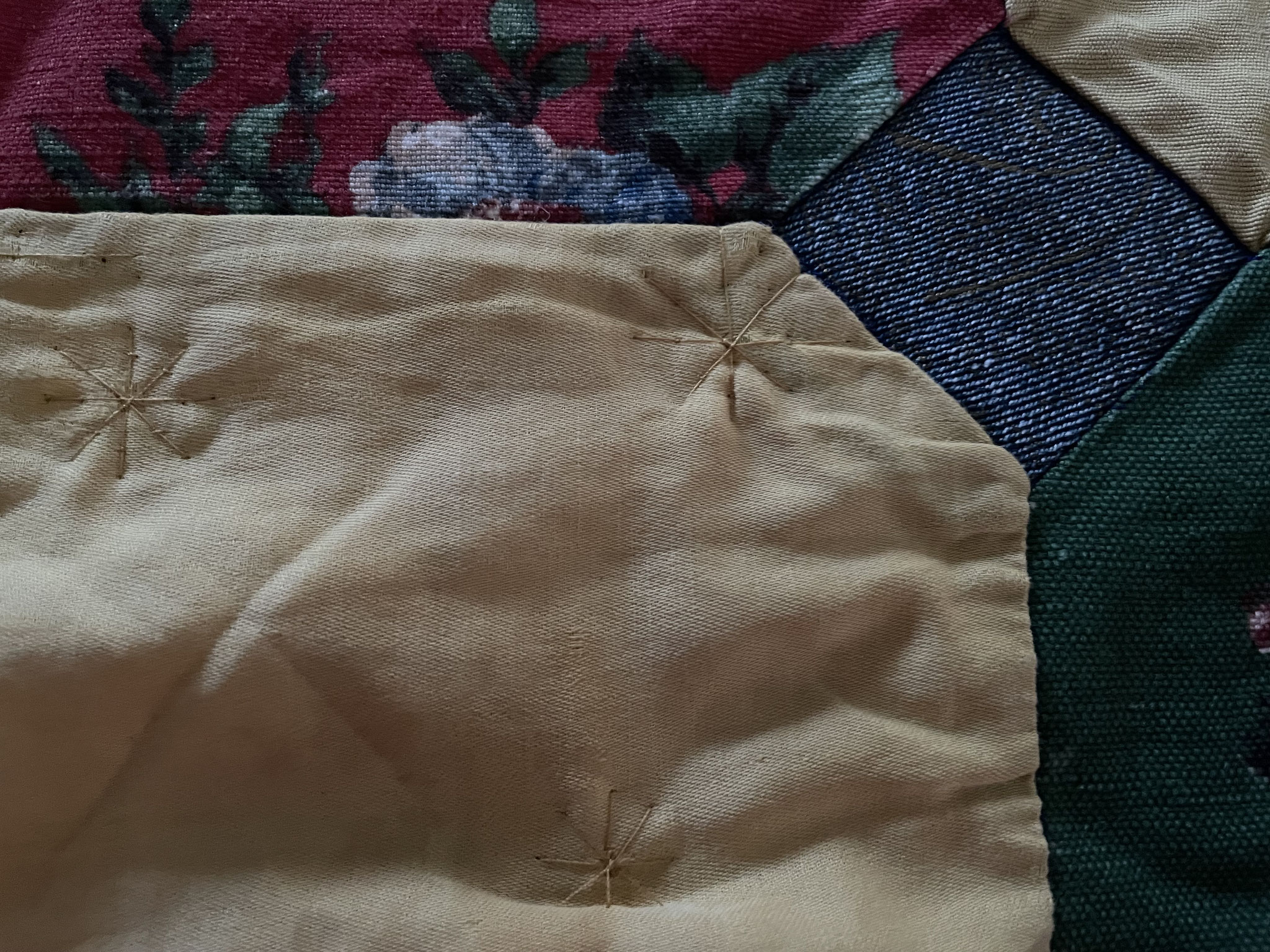 ...and fix them into place with star-shaped stitches.