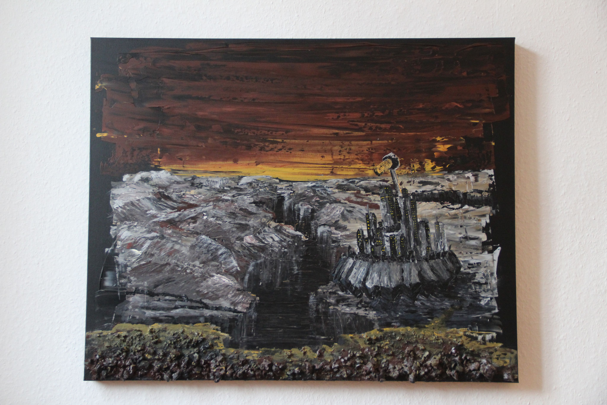 Stadt aus Angst in steriler Vision - (100x80) - 29.10.2016