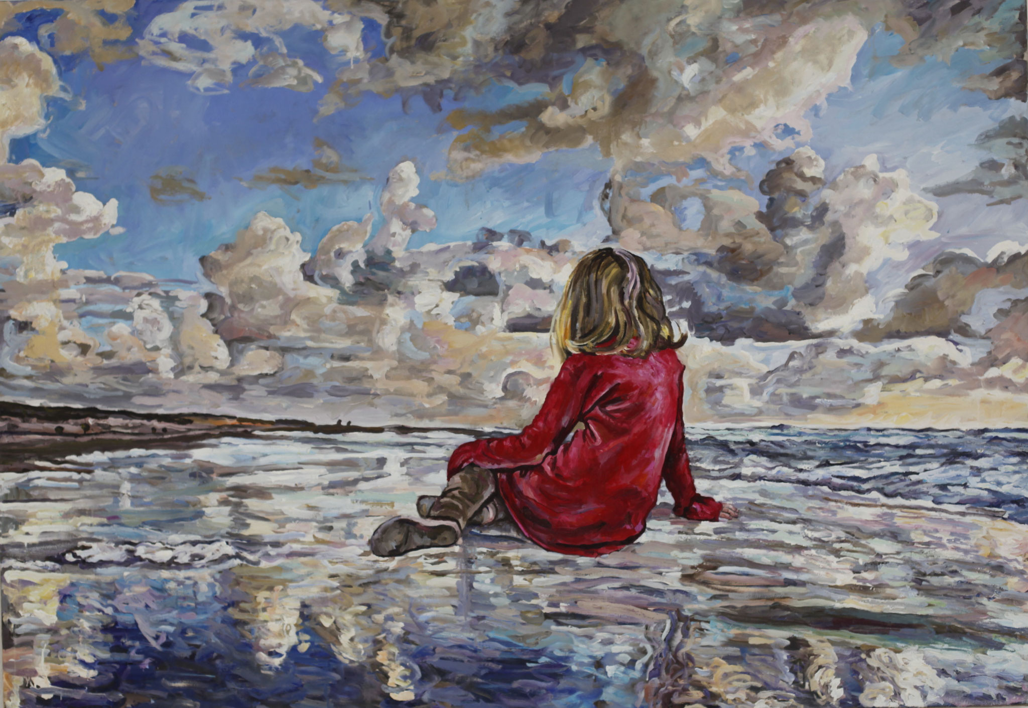 Helga Druml, o. T., 140 x 200cm, Öl auf Leinen, 2015 ©bei der Künstlerin