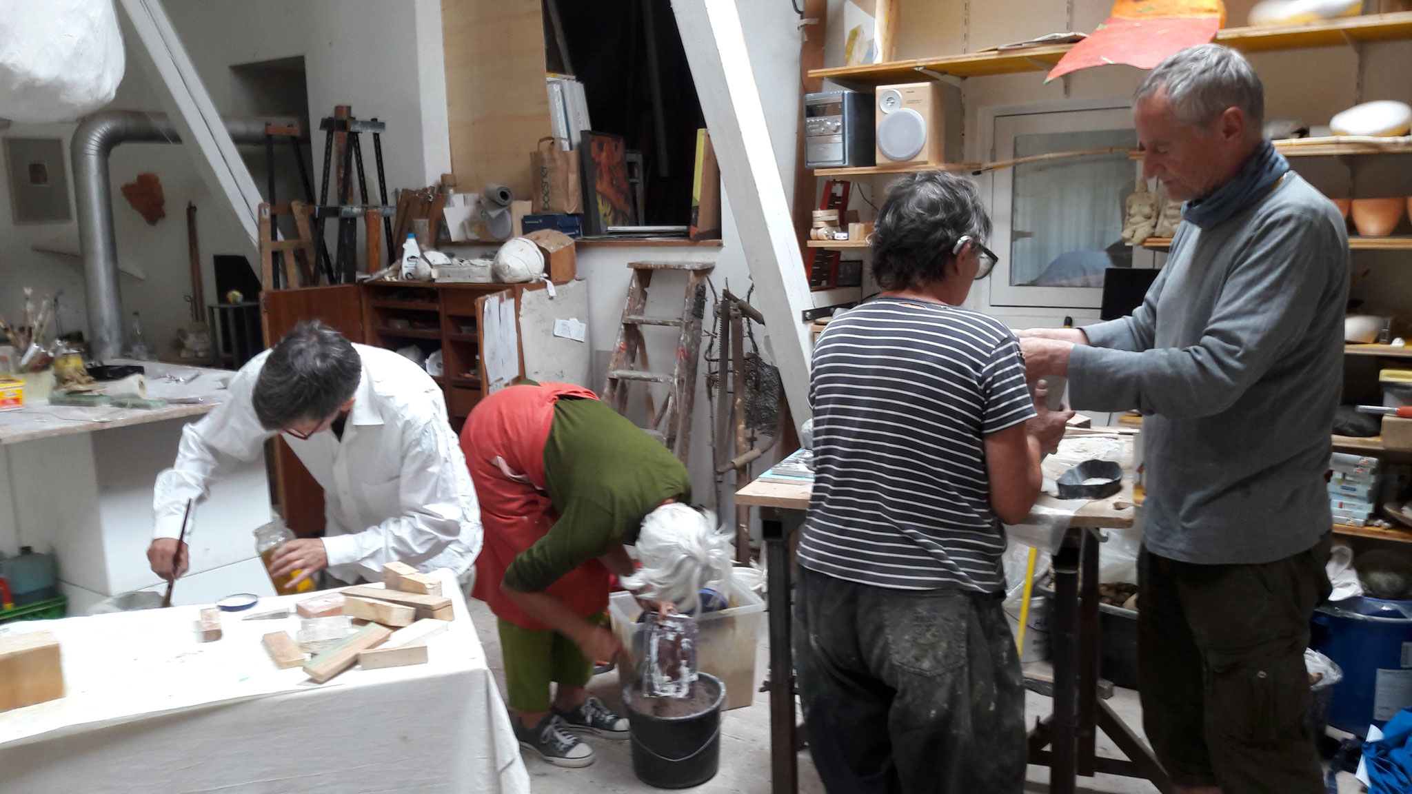 Arbeiten im Atelier
