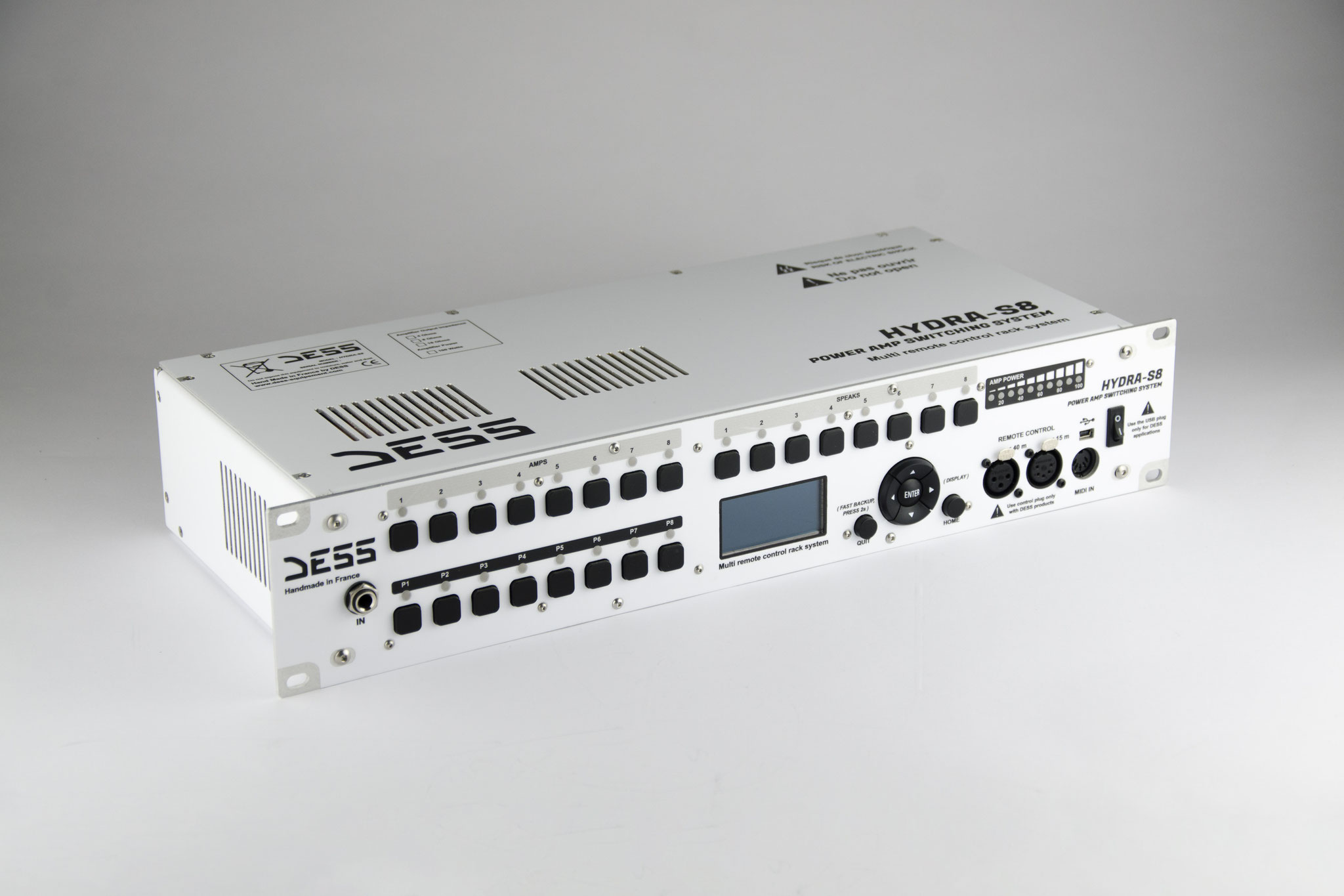 Hydra-S8, Sélecteur d'ampli 8 voie, 8 Hp, 8 FX Loop, Insert Loadbox