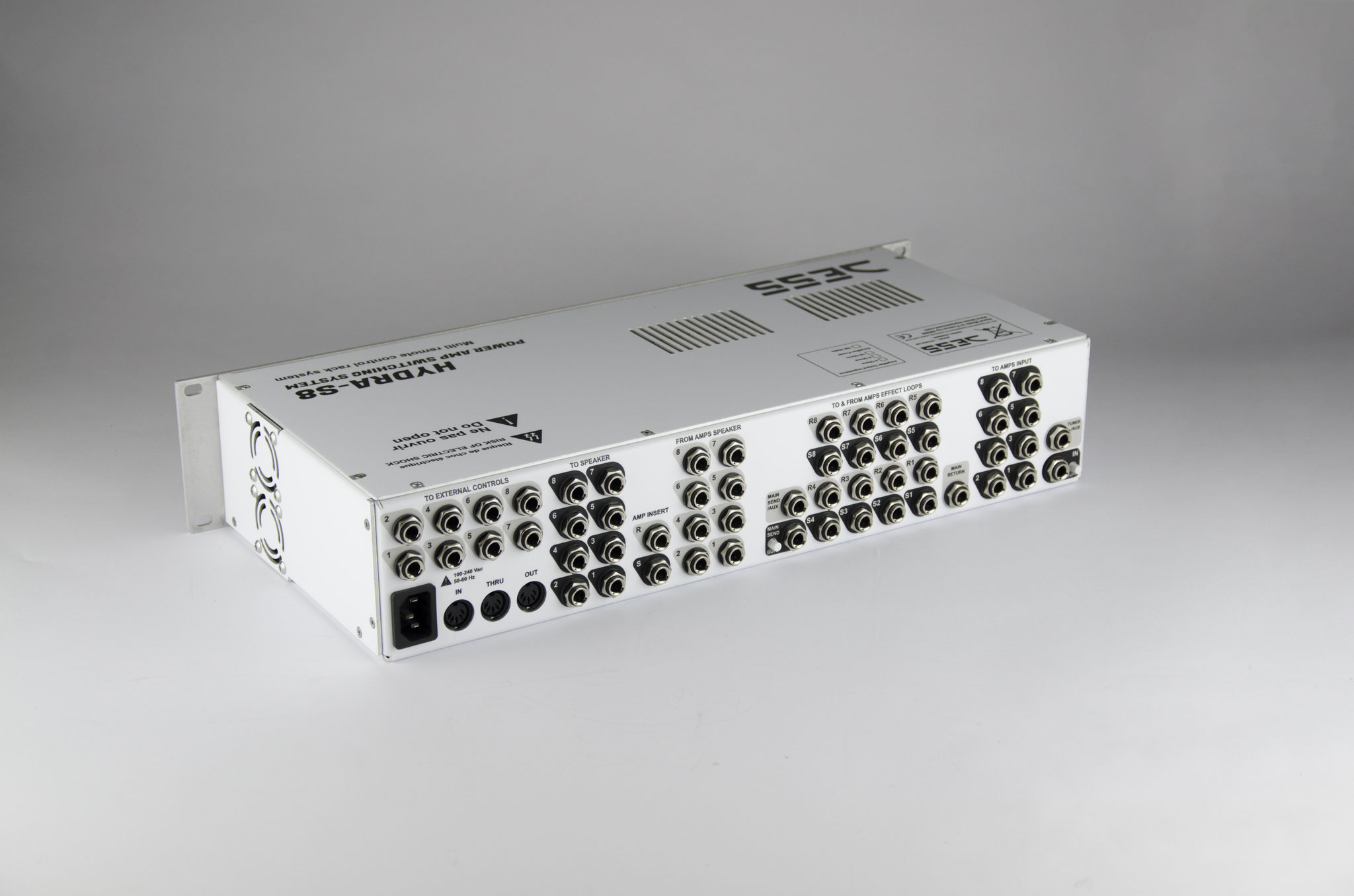 Hydra-S8, Sélecteur d'ampli 8 voie, 8 Hp, 8 FX Loop, Insert Loadbox