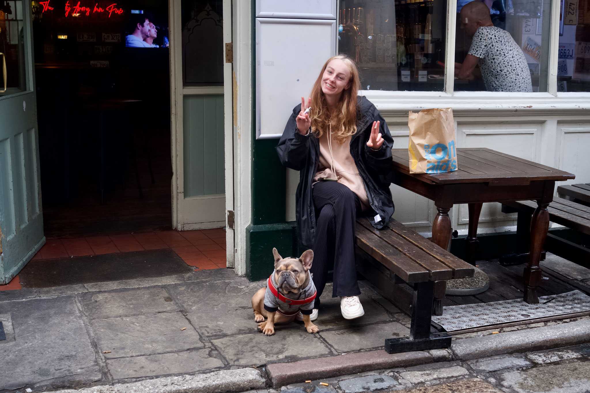 She never walks alone (Canterbury, UK)
