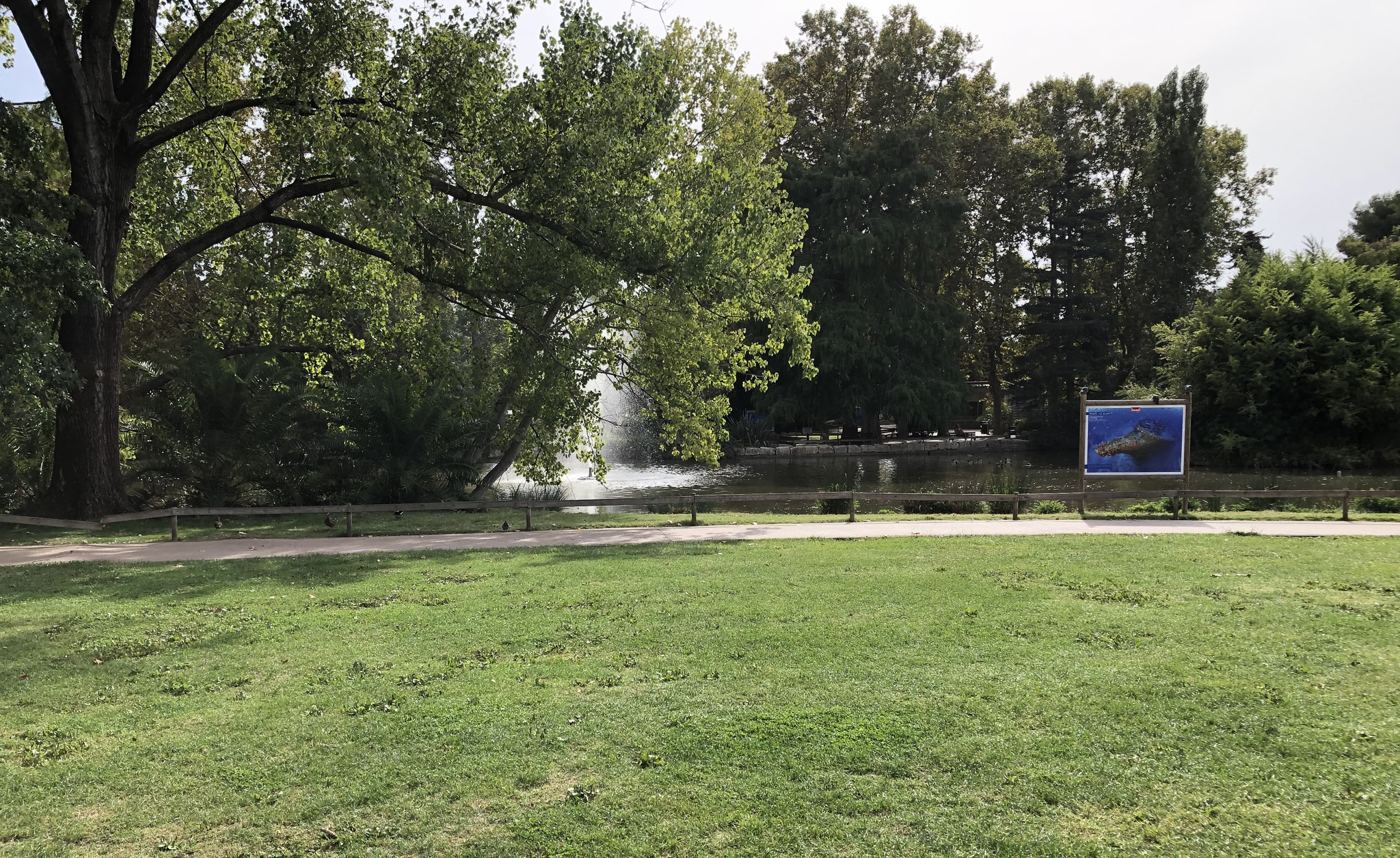 L'espace de pratique face au lac