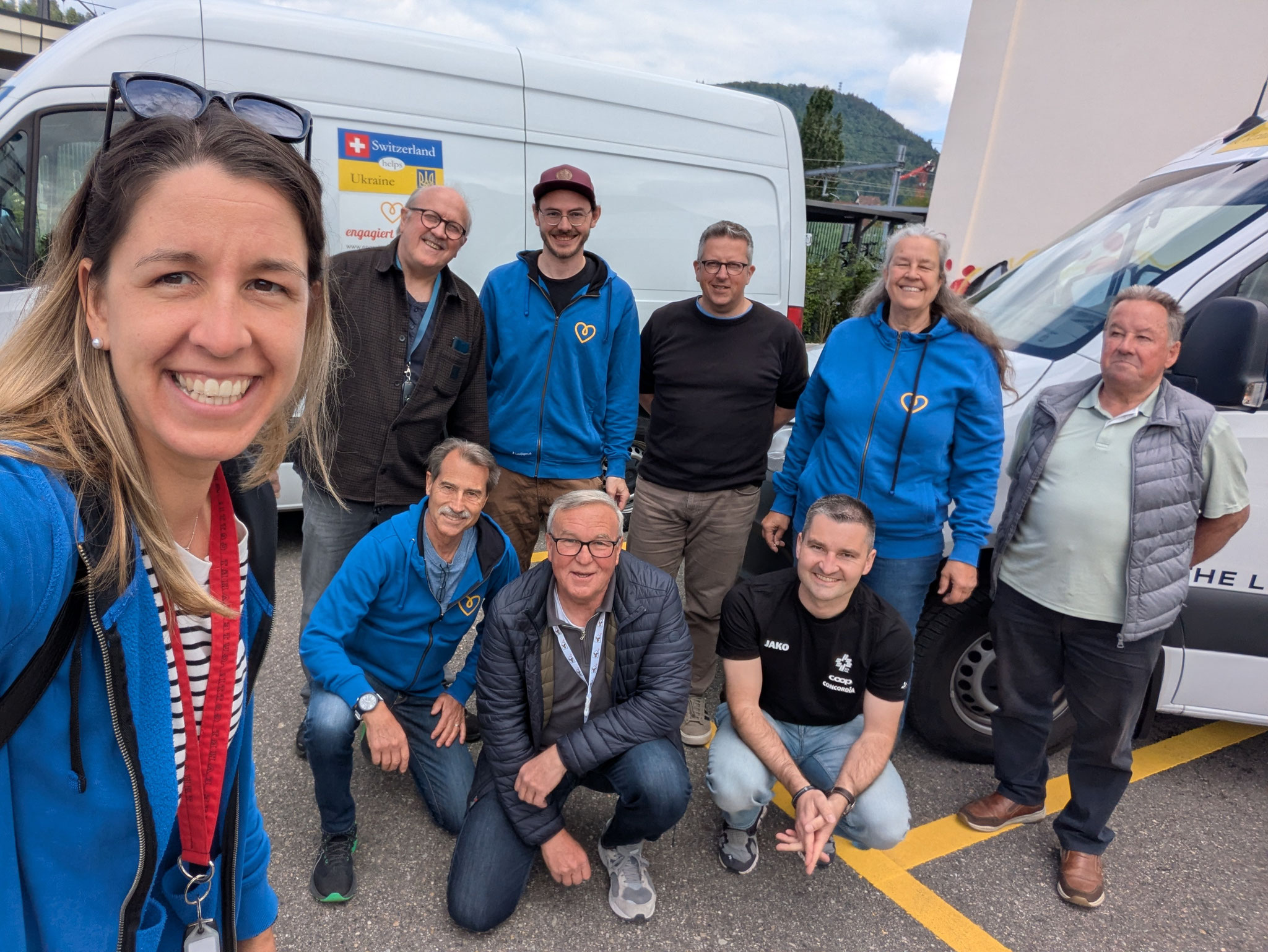 Treffpunkt Donnerstagnachmittag, 14.10 Uhr in Liestal - ab hier ist die Fahrercrew komplett und es kann losgehen!
