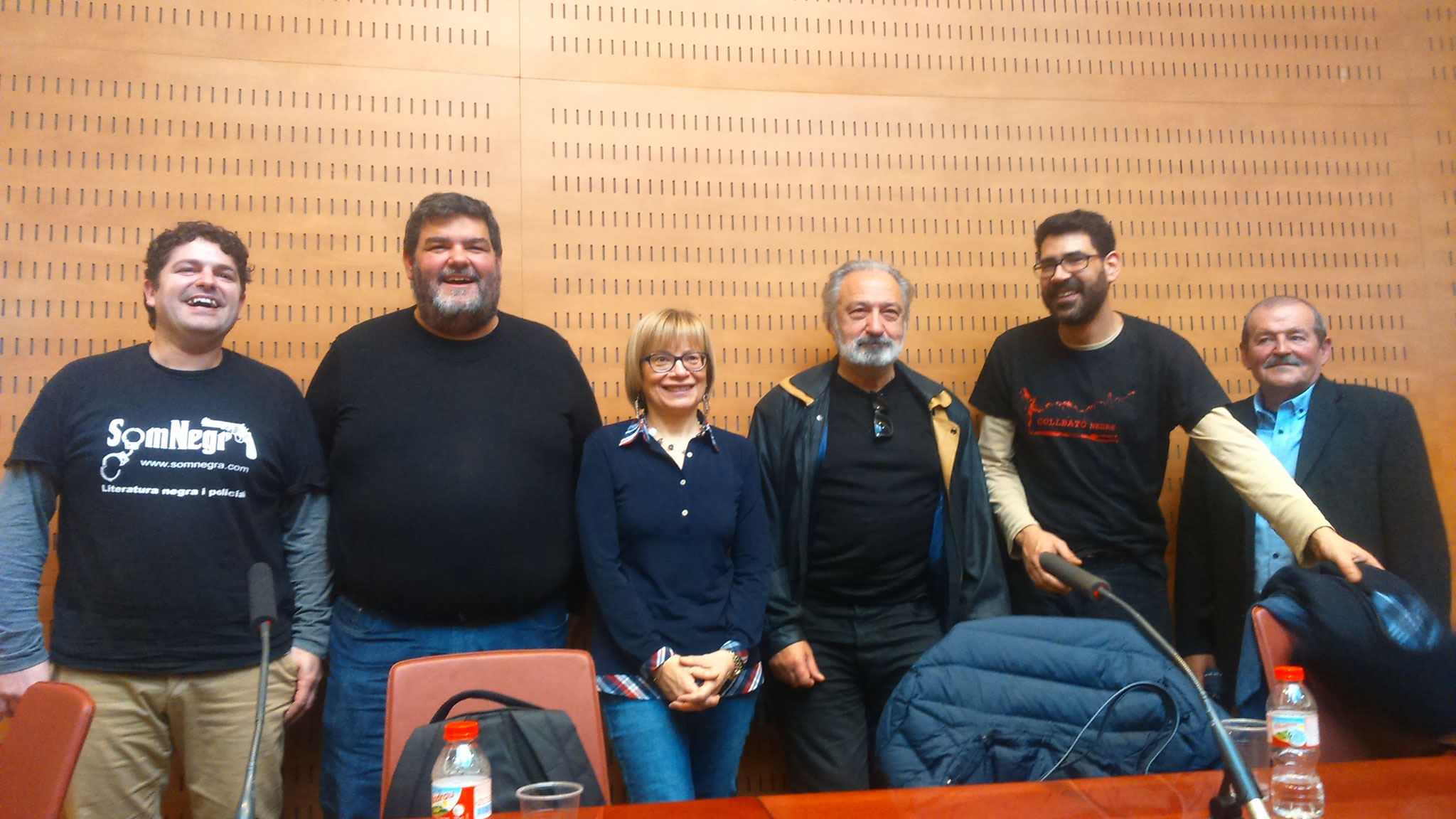 D'esquerra a dreta: Díaz, Bennasar, Sanjuan, Muñoz, Ledesma i Tiñena