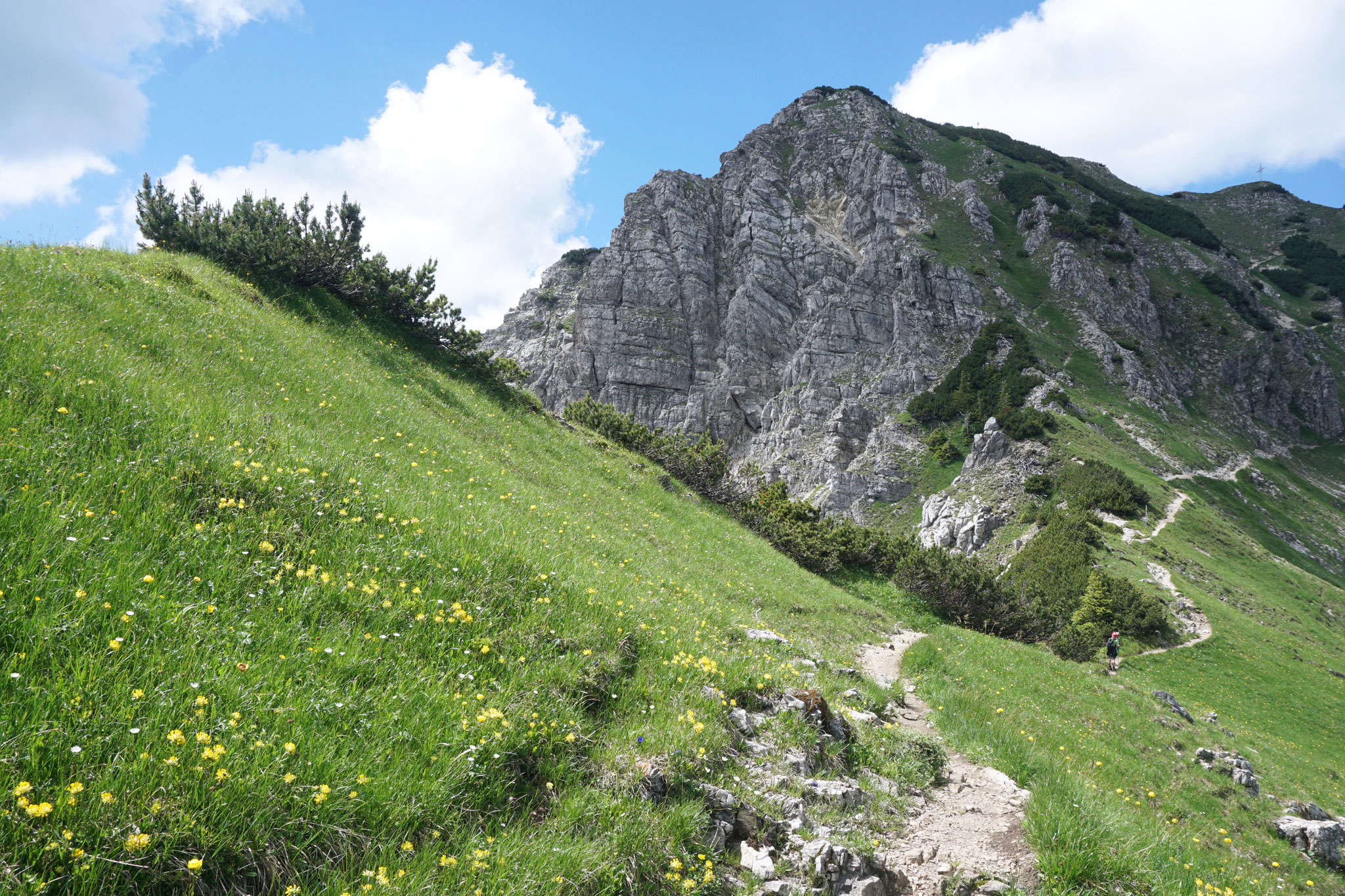 Blick Bschießer mit Gipfelkreuz