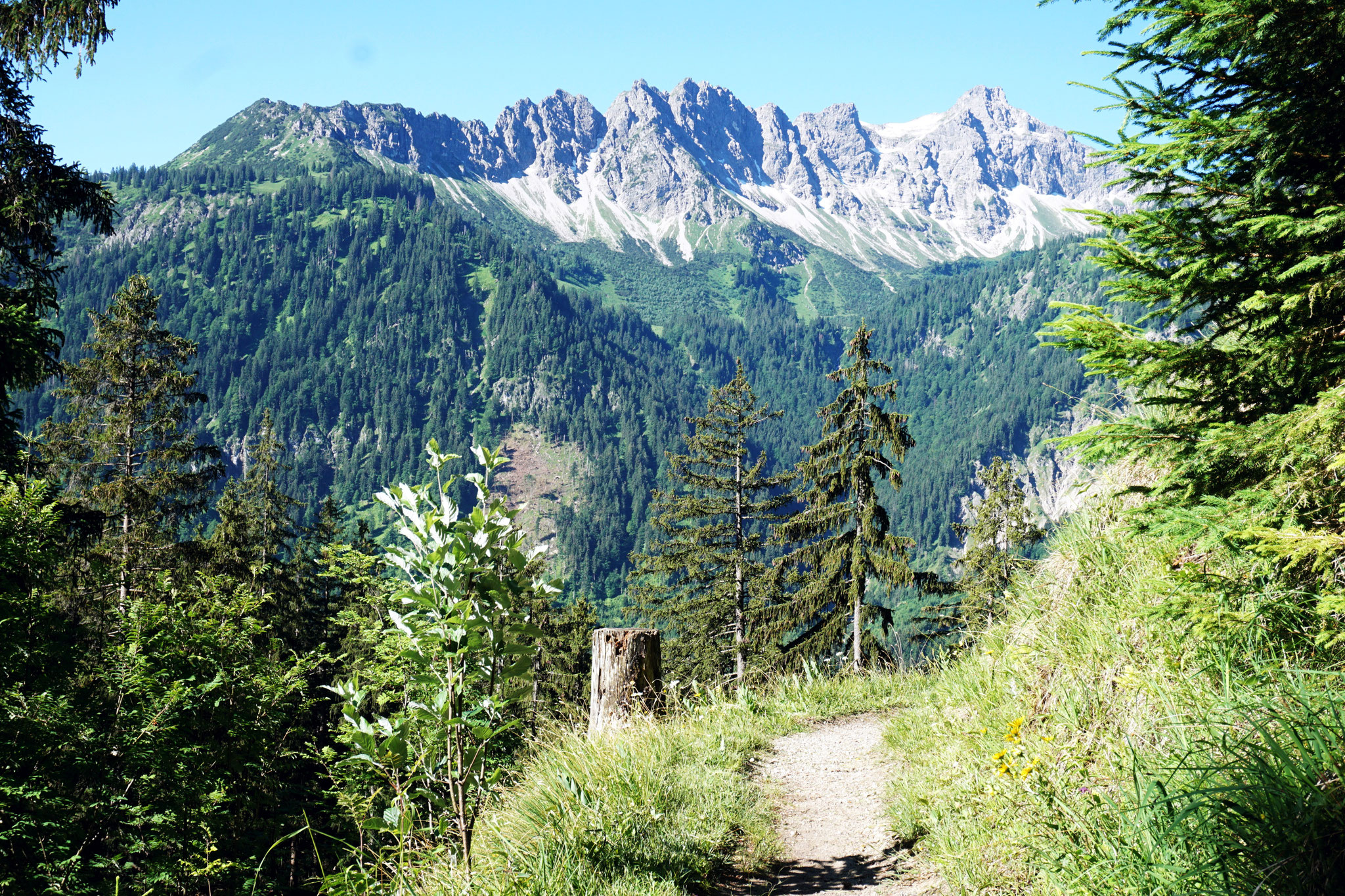 Blick Daumen, Rotspitz, Heubatspitze, Breitenberg