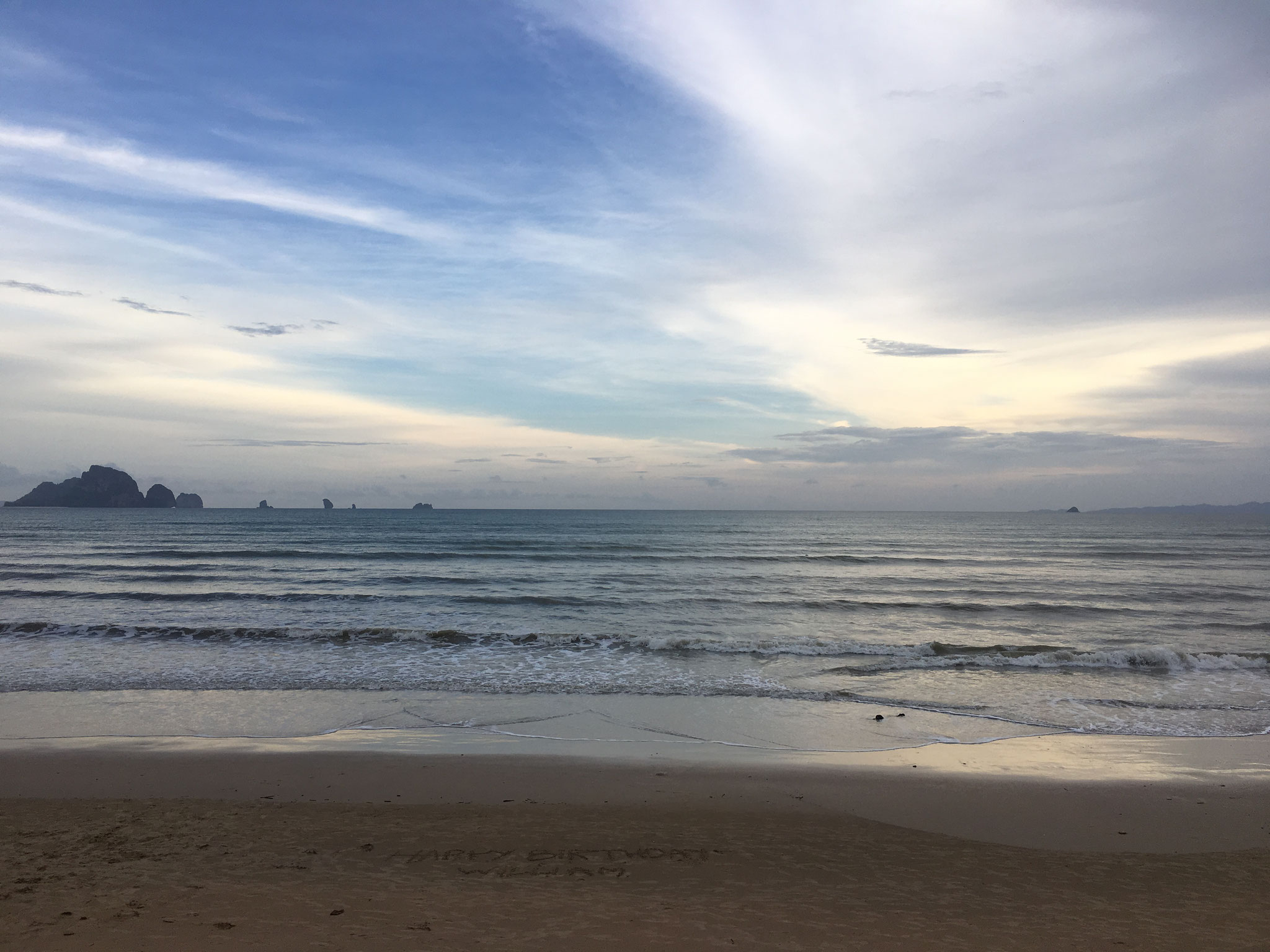 While eating ice cream, overlooking Ao nang beach. 