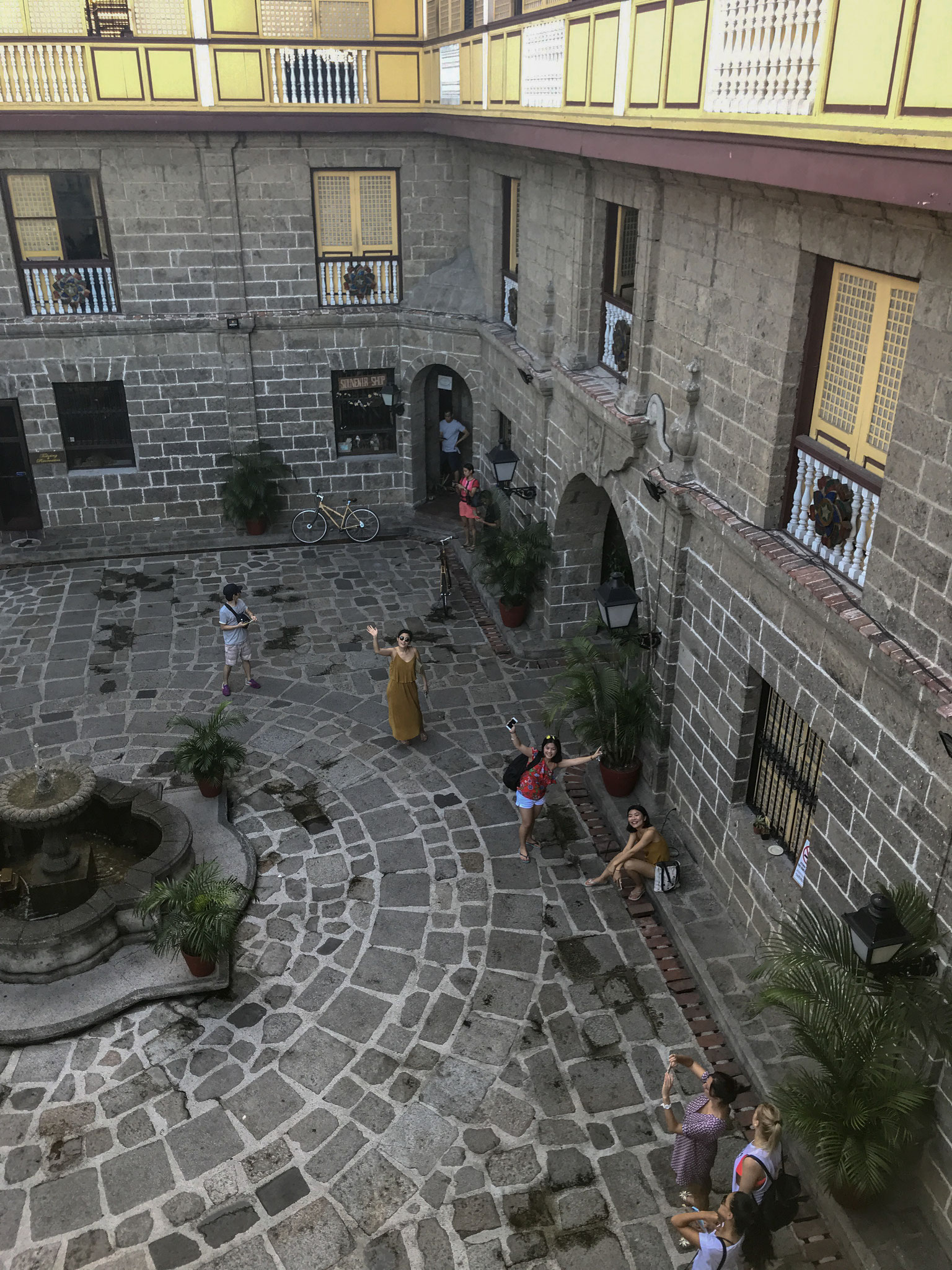 Behind the souvenir shop