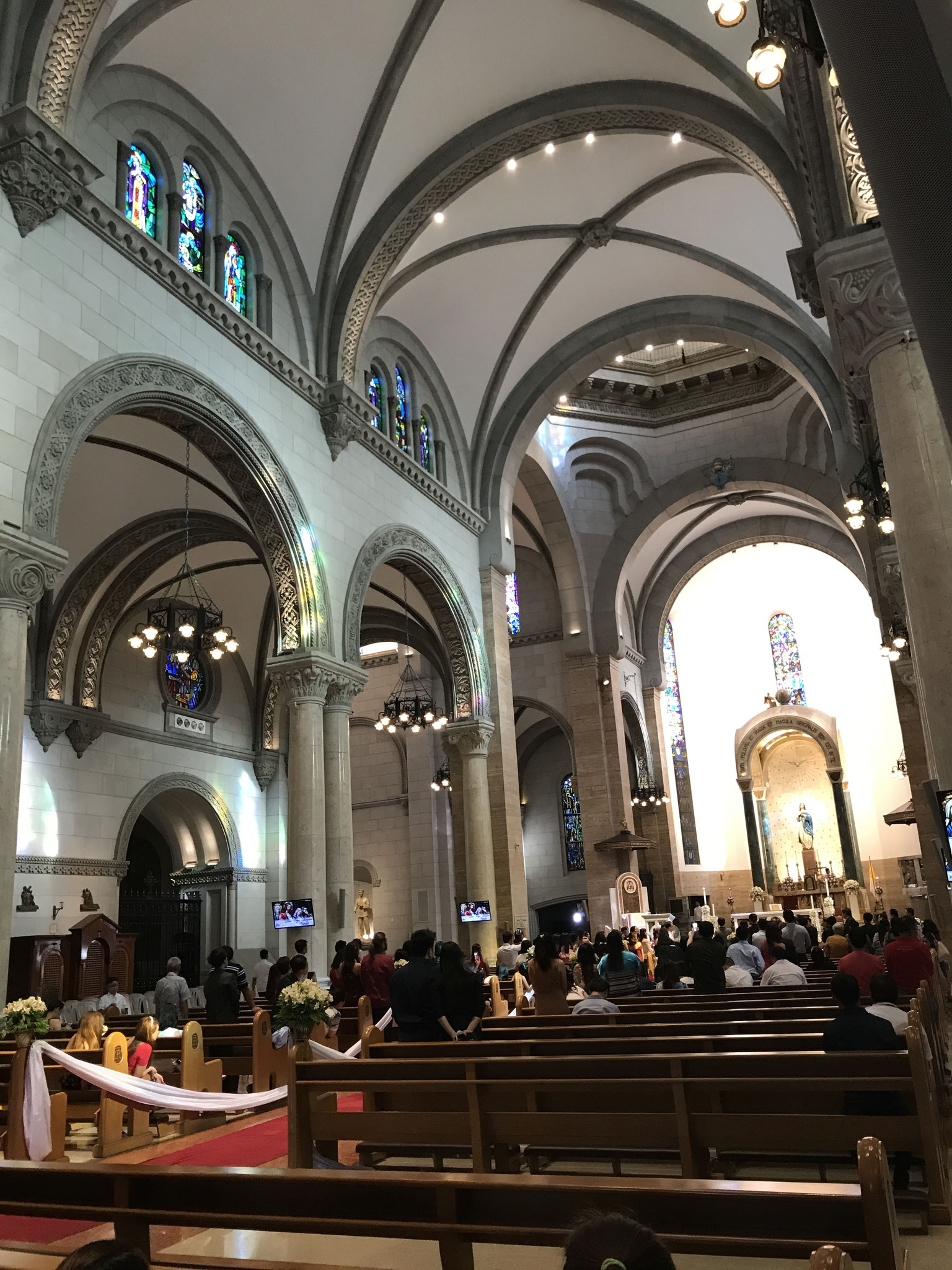 Inside manila cathedral, crashing a wedding! 