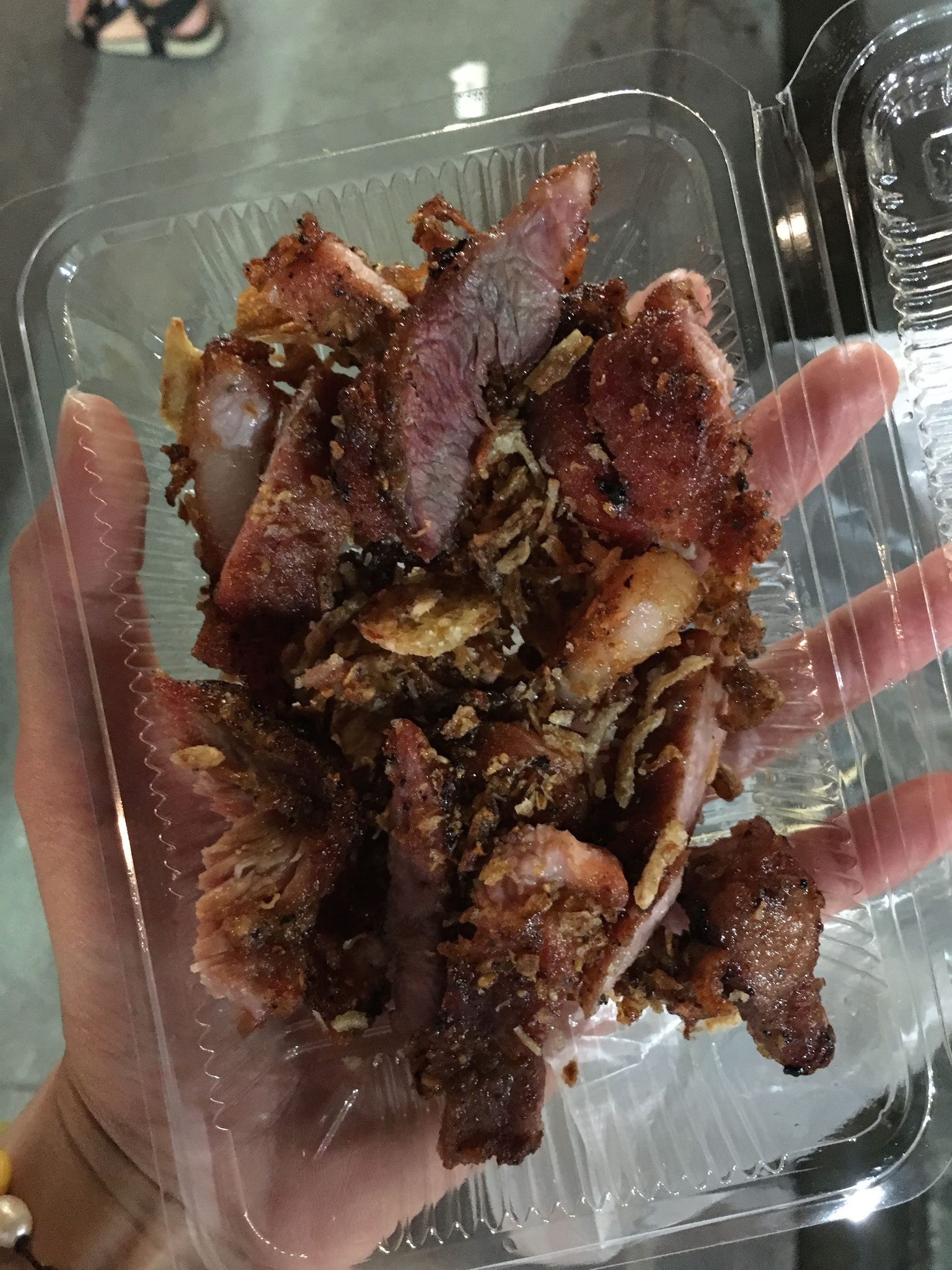 Fried pork, very good! 40 THB 