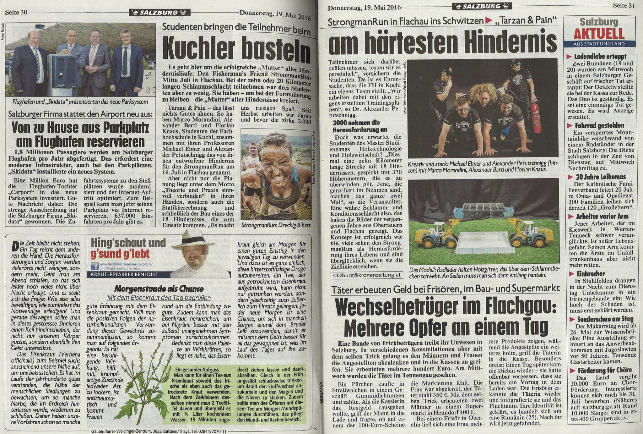 Kronen Zeitung Salzburg, 19. Mai 2016