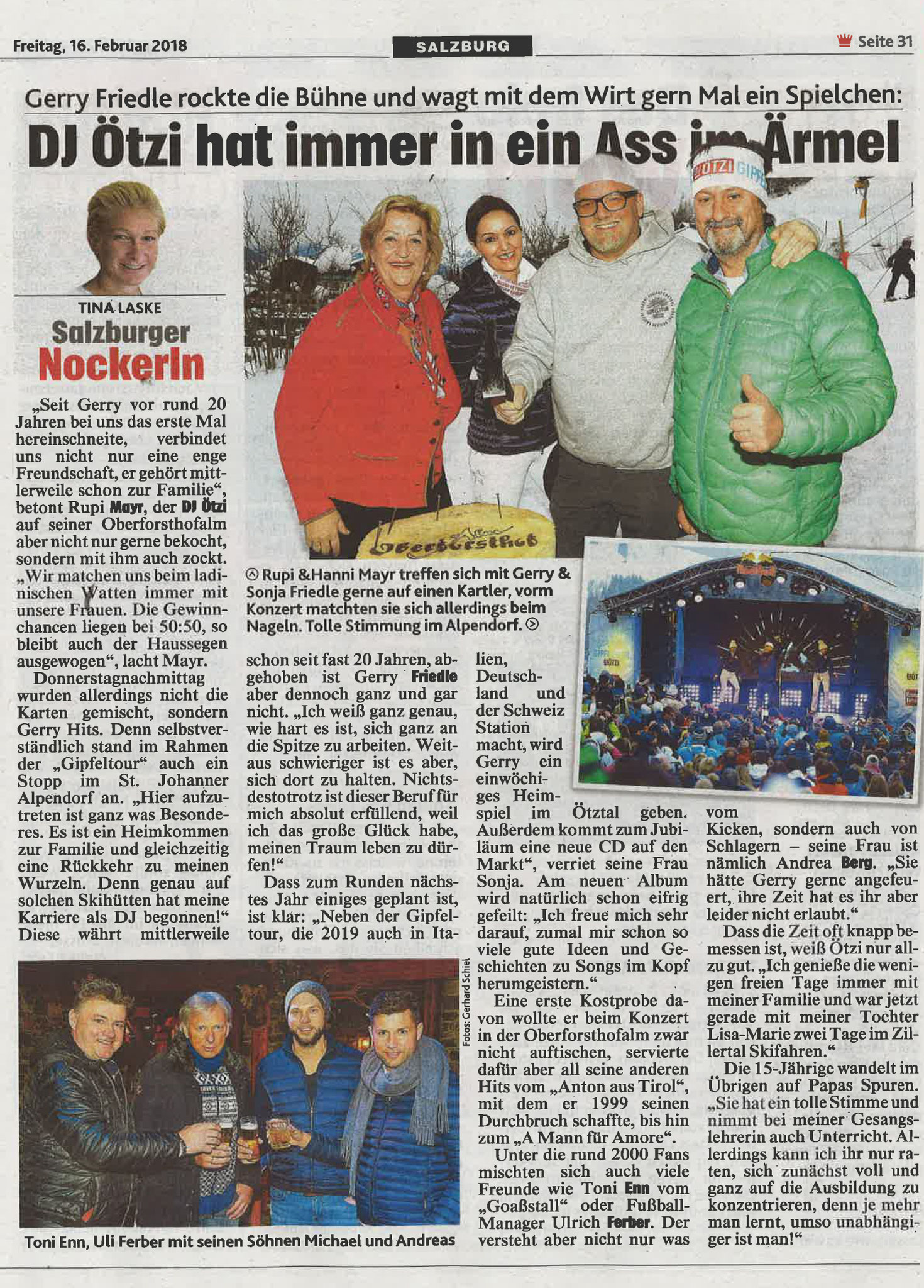 Kronen Zeitung Salzburg, 16. Februar 2018