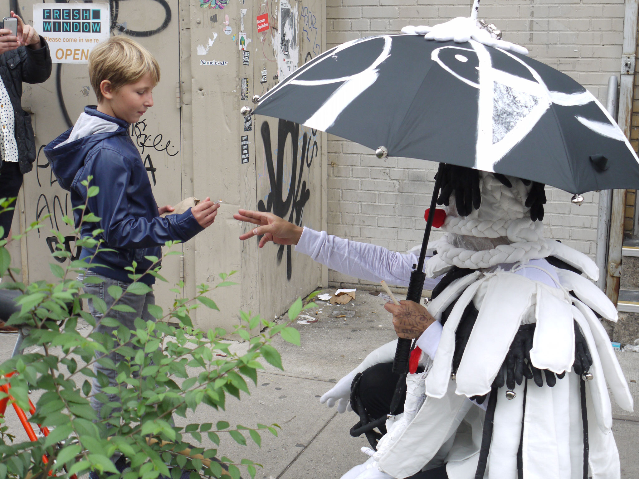 Parade -Soak and Plant-, October 1st, 2016, during Bushwick Open Studio (Photo credit: Aya Ogasawara)