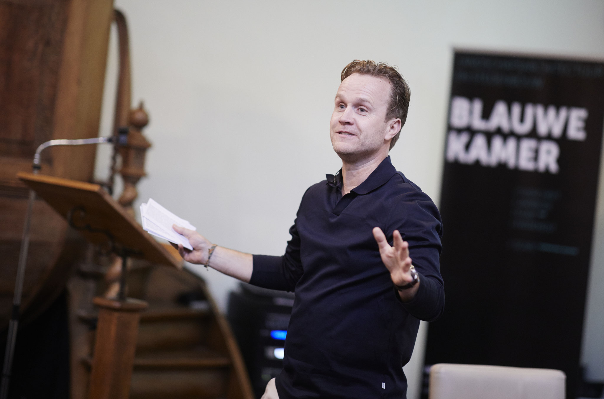 Hoofdredacteur Mark Hendriks presenteerde de middag.