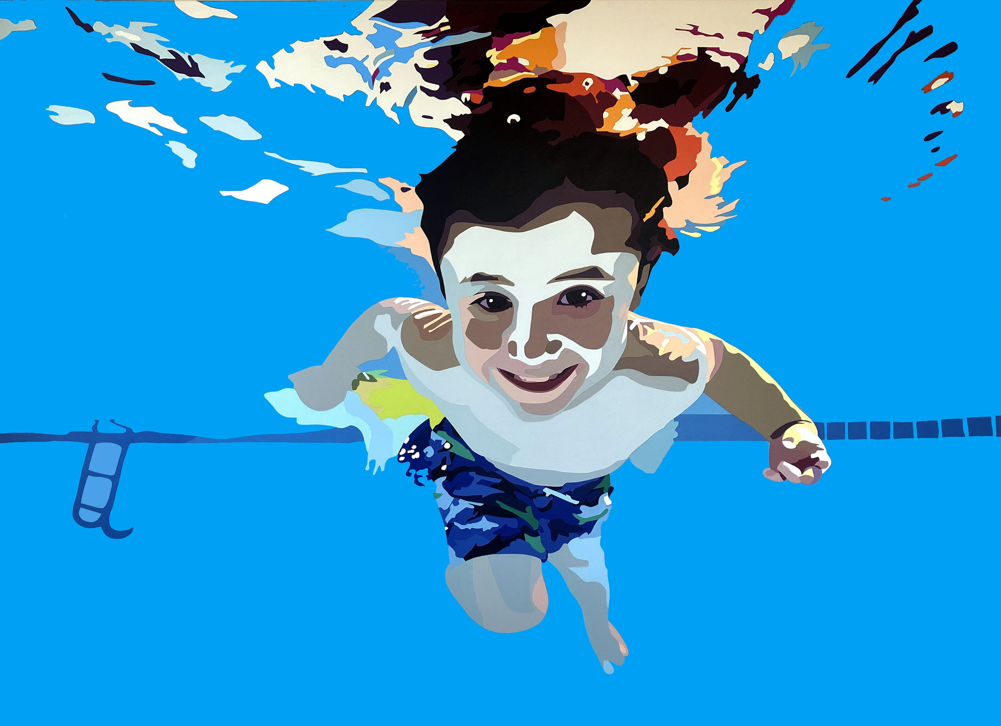 UNTER WASSER  2024  -  Acryl LW  -  1,3m x 1,8m