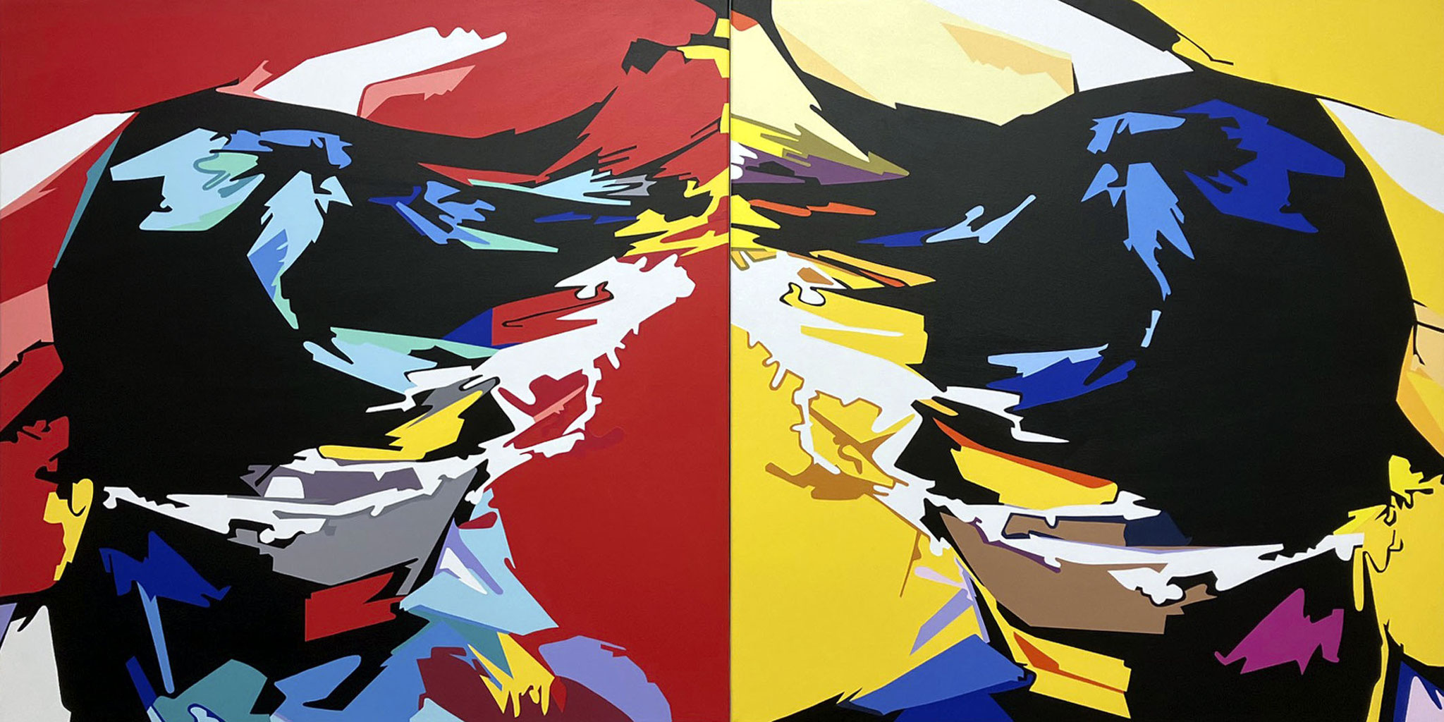 GEGENSEITIG  2025  -  Acryl LW  -  2x 0,8m x 0,8m