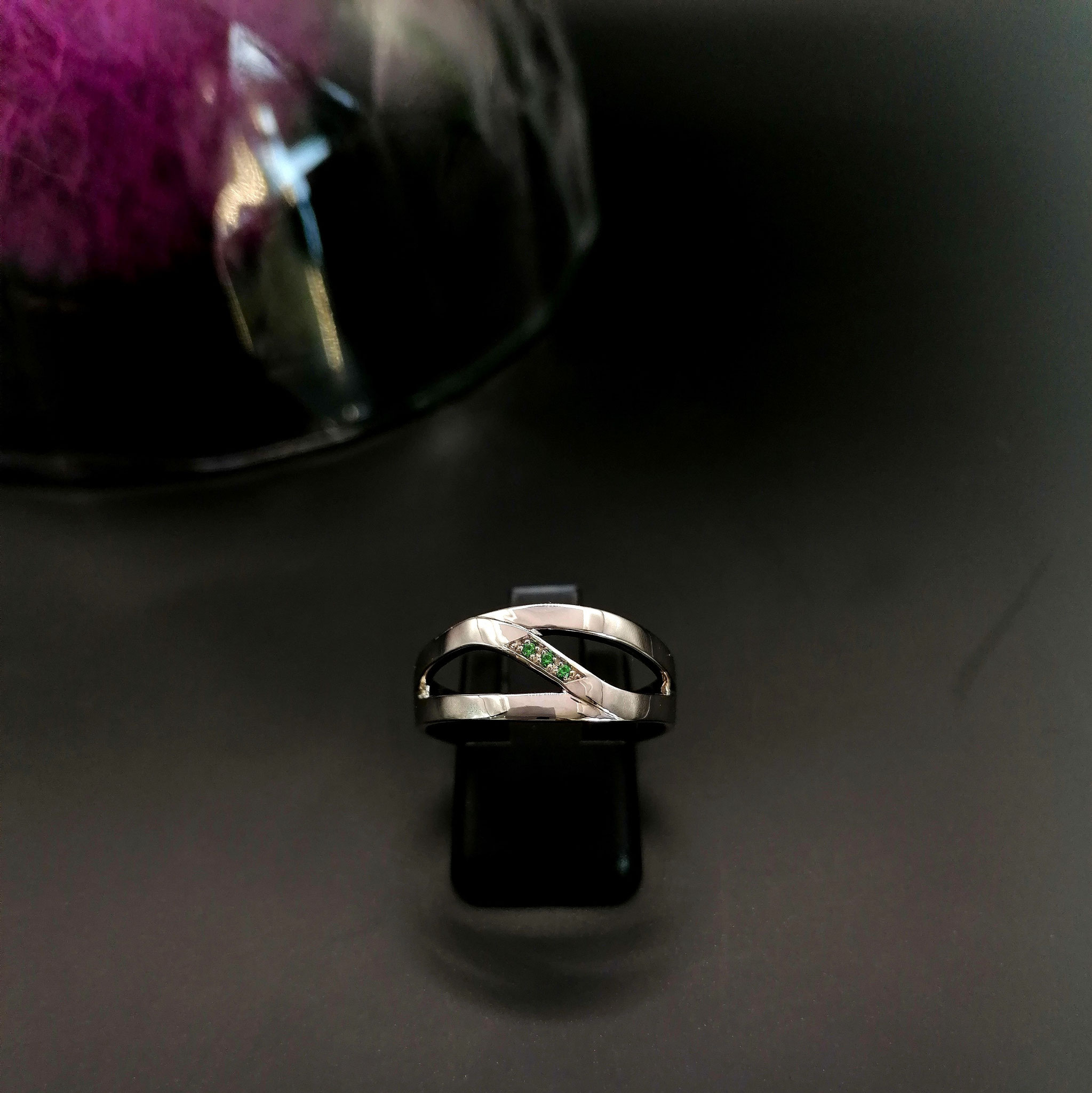 Bague grenats de tsavorite