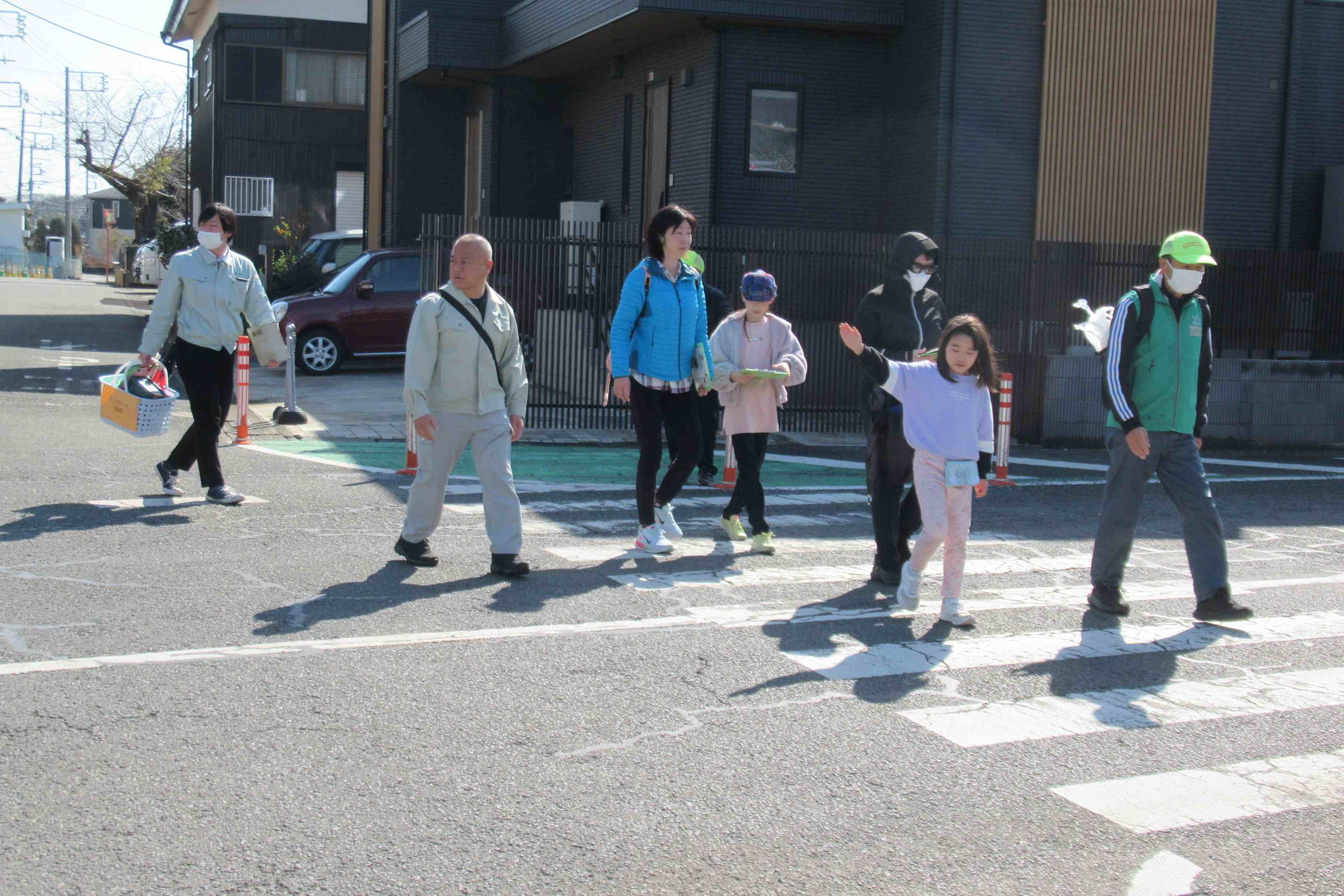 自然観察の森への移動開始