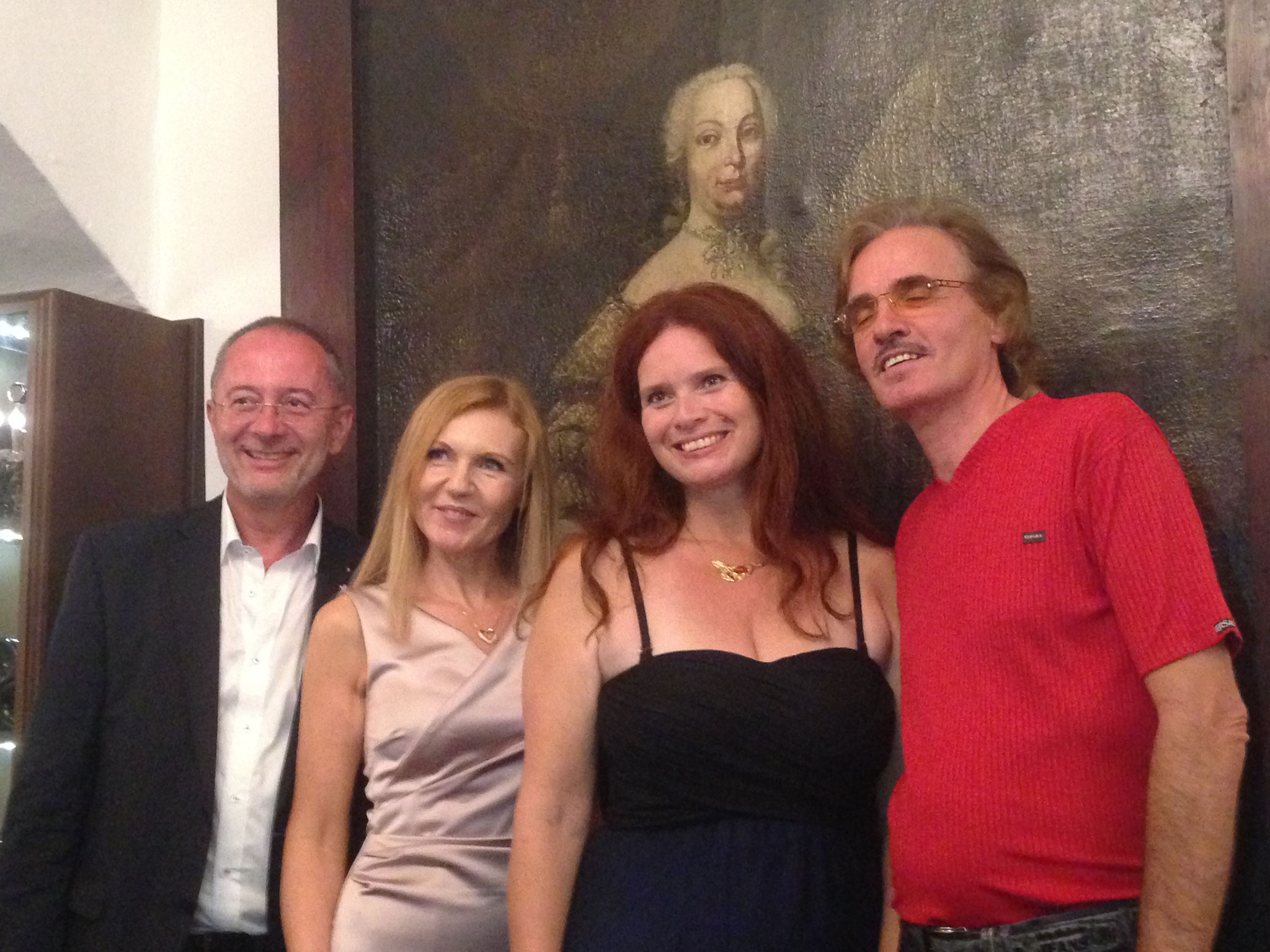 Vernissage-Feier im "Stadtkrug" mit Günther Spießberger, Petra Döcker, tina S. und SANTONI
