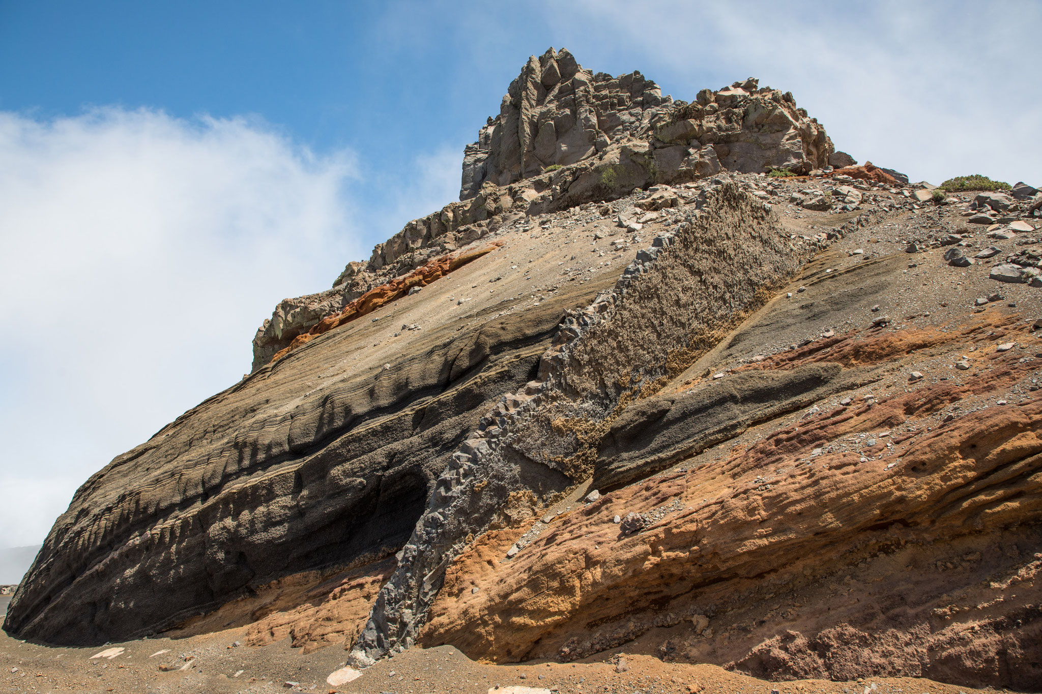 Wanderung am Kraterrand vom Roque de las Muchachos zum Pass Dellogada de Franceses