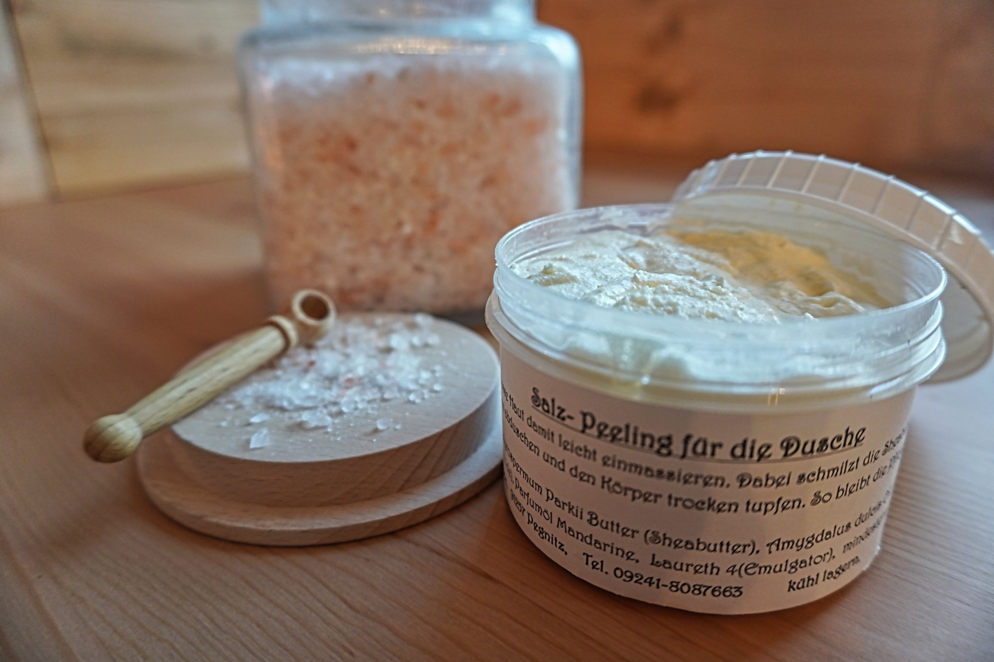 Salz-Peeling für die Dusche