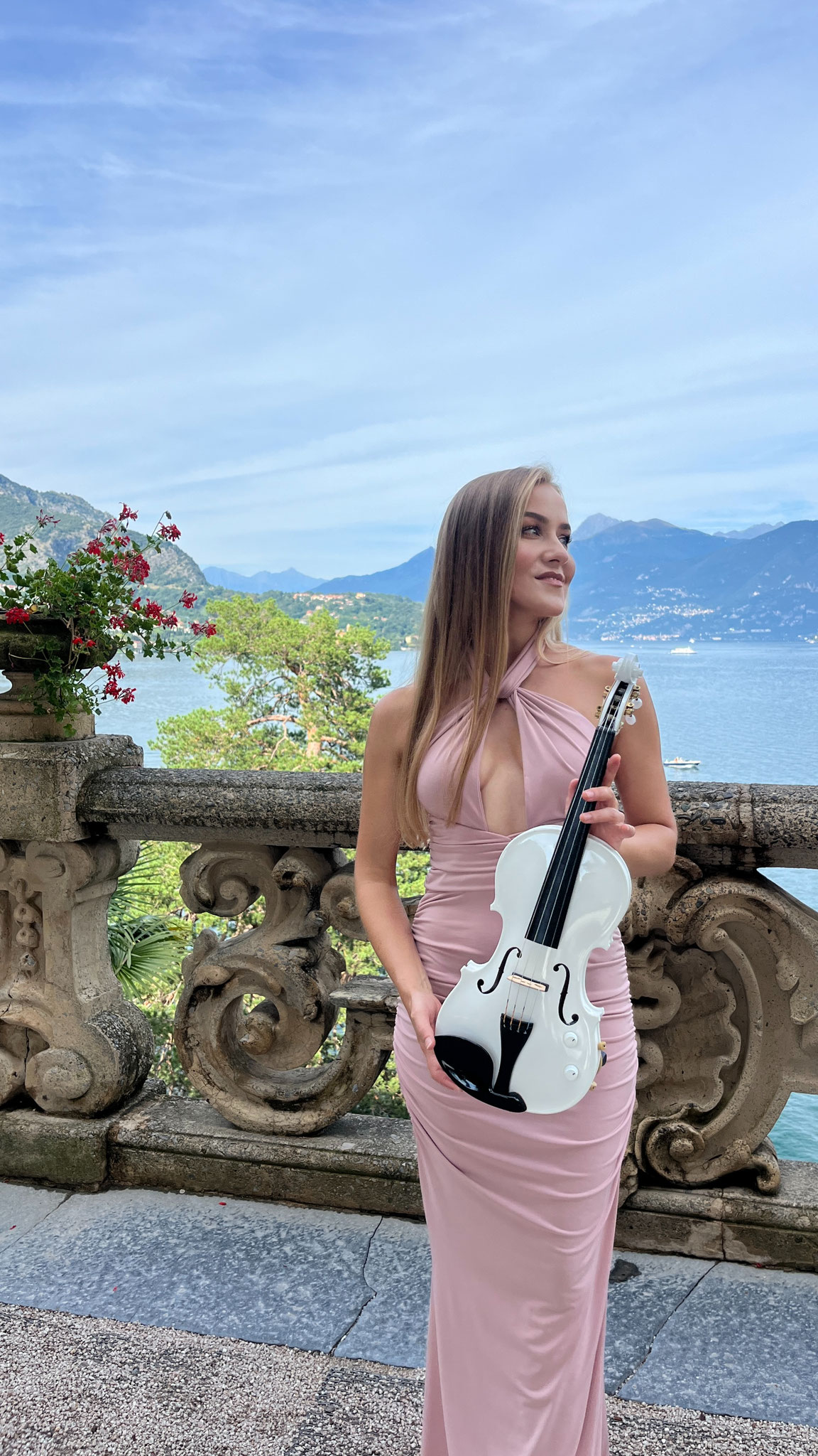 Destination Wedding Lake Como Villa Balbianello Violinist