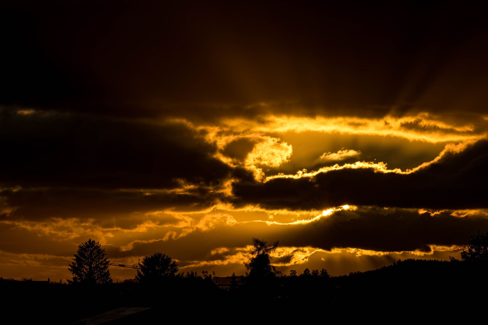 Sonnenuntergang von meinem neuen Büro aus