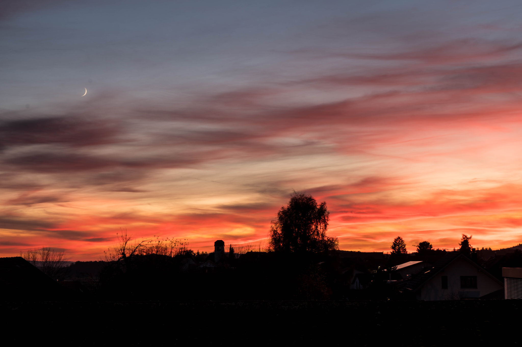 Sonnenuntergang von meinem neuen Büro aus
