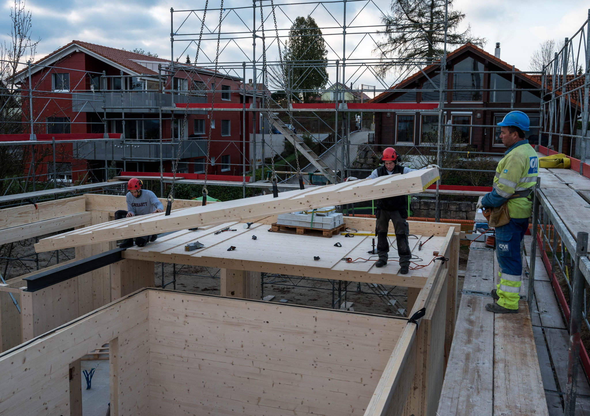 Brestadecke, massiv Holz ohne Leim