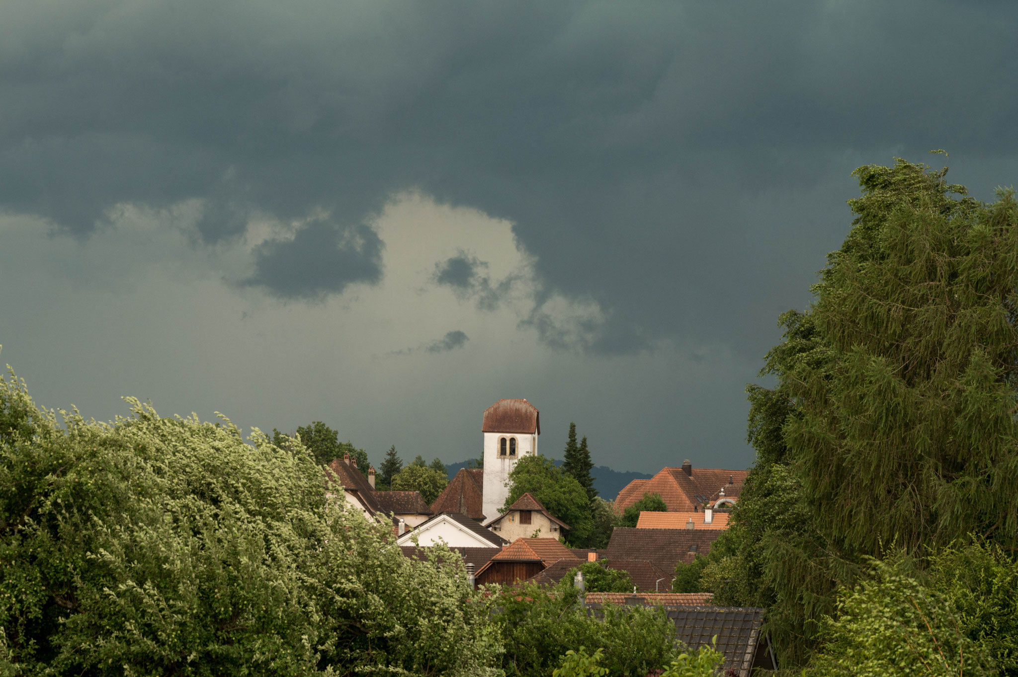 Das Gewitter baut sich auf