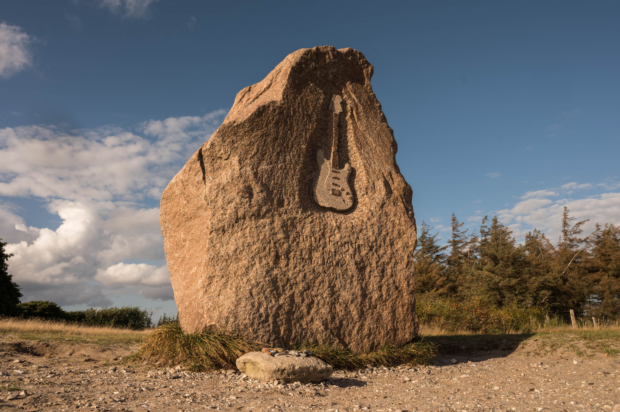 Gedenkstein Jimmy Hendrix auf Fehmarn