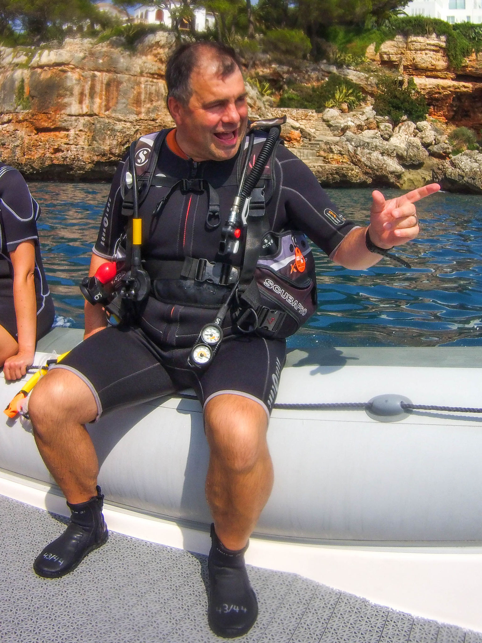 auf dem Boot zur Cala Mitjana
