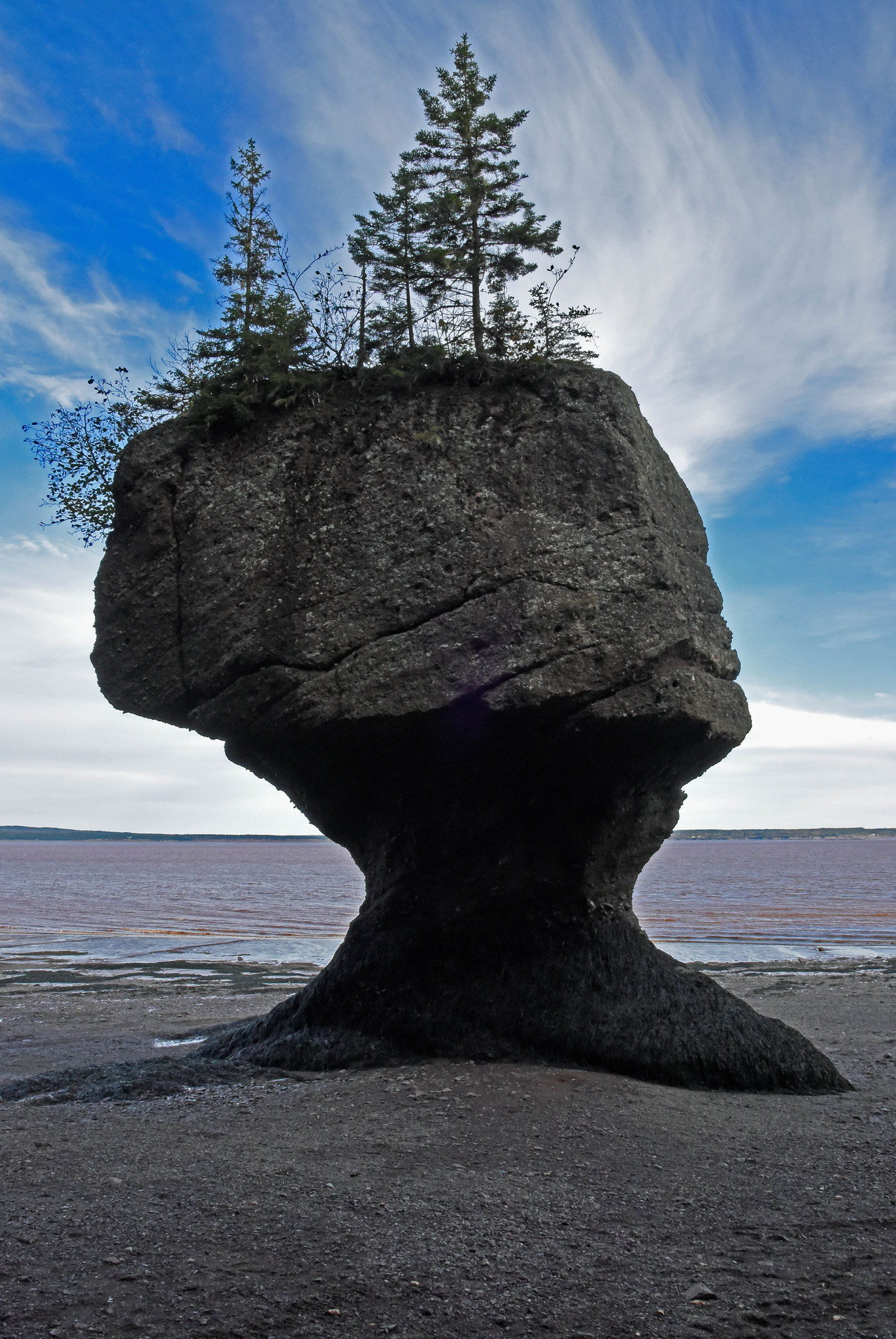 Hopewell Rocks bei Ebbe