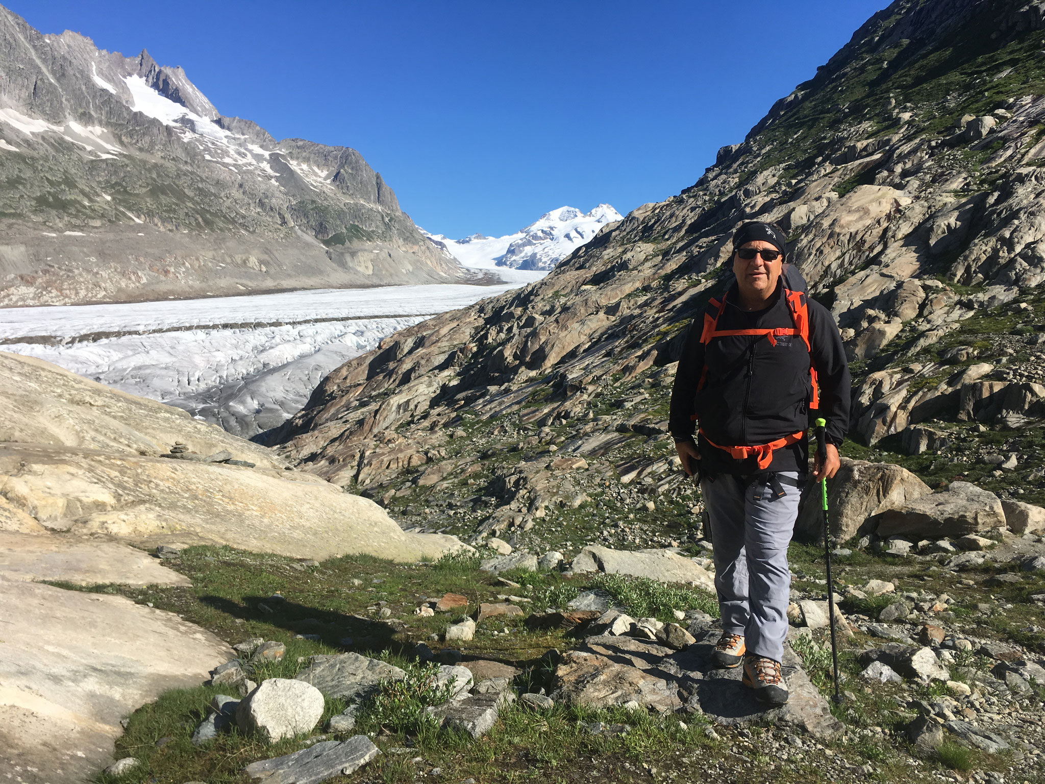 Michel près du Glacier d'Aletsch