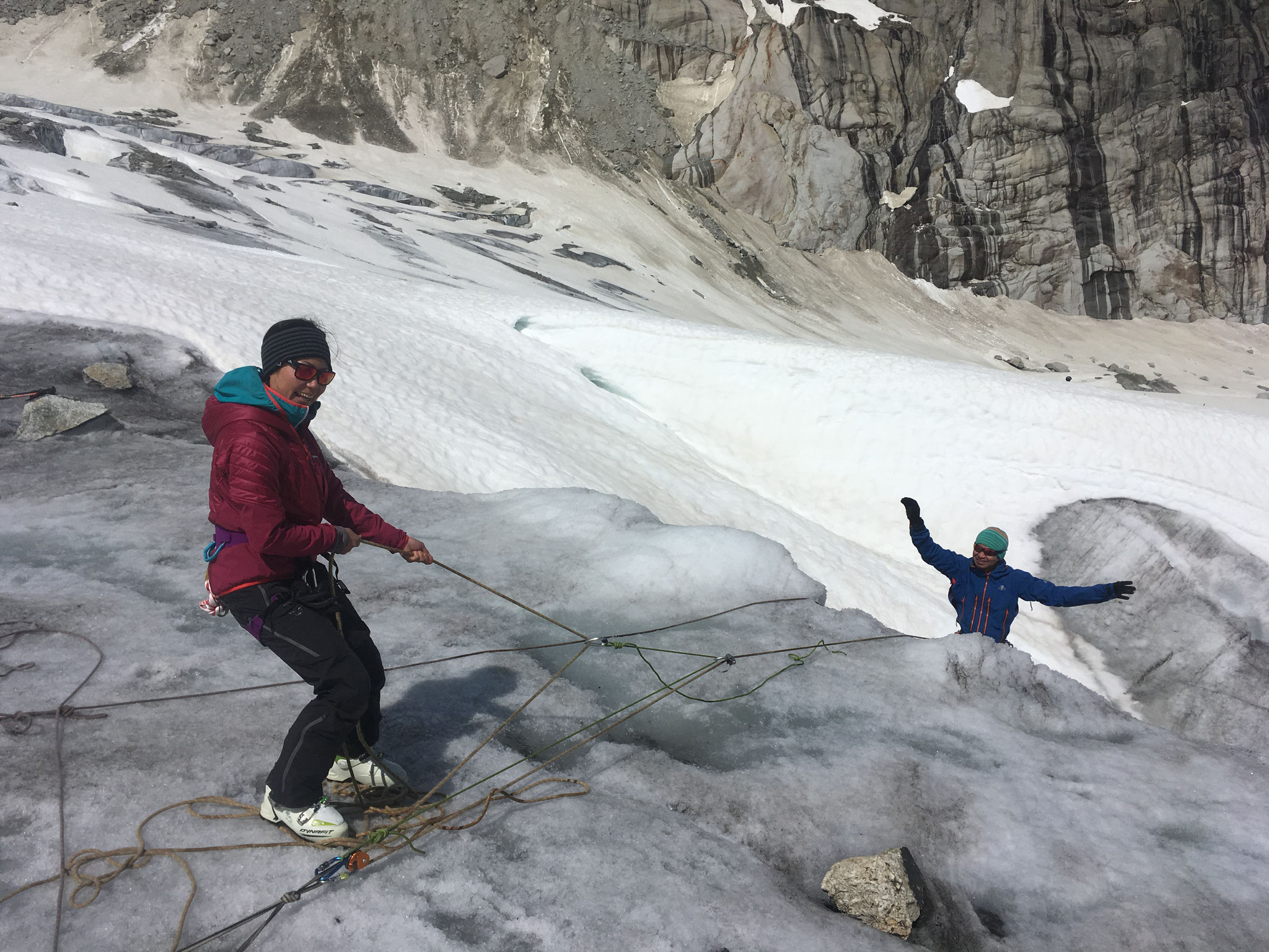 Atelier secours crevasse en situation