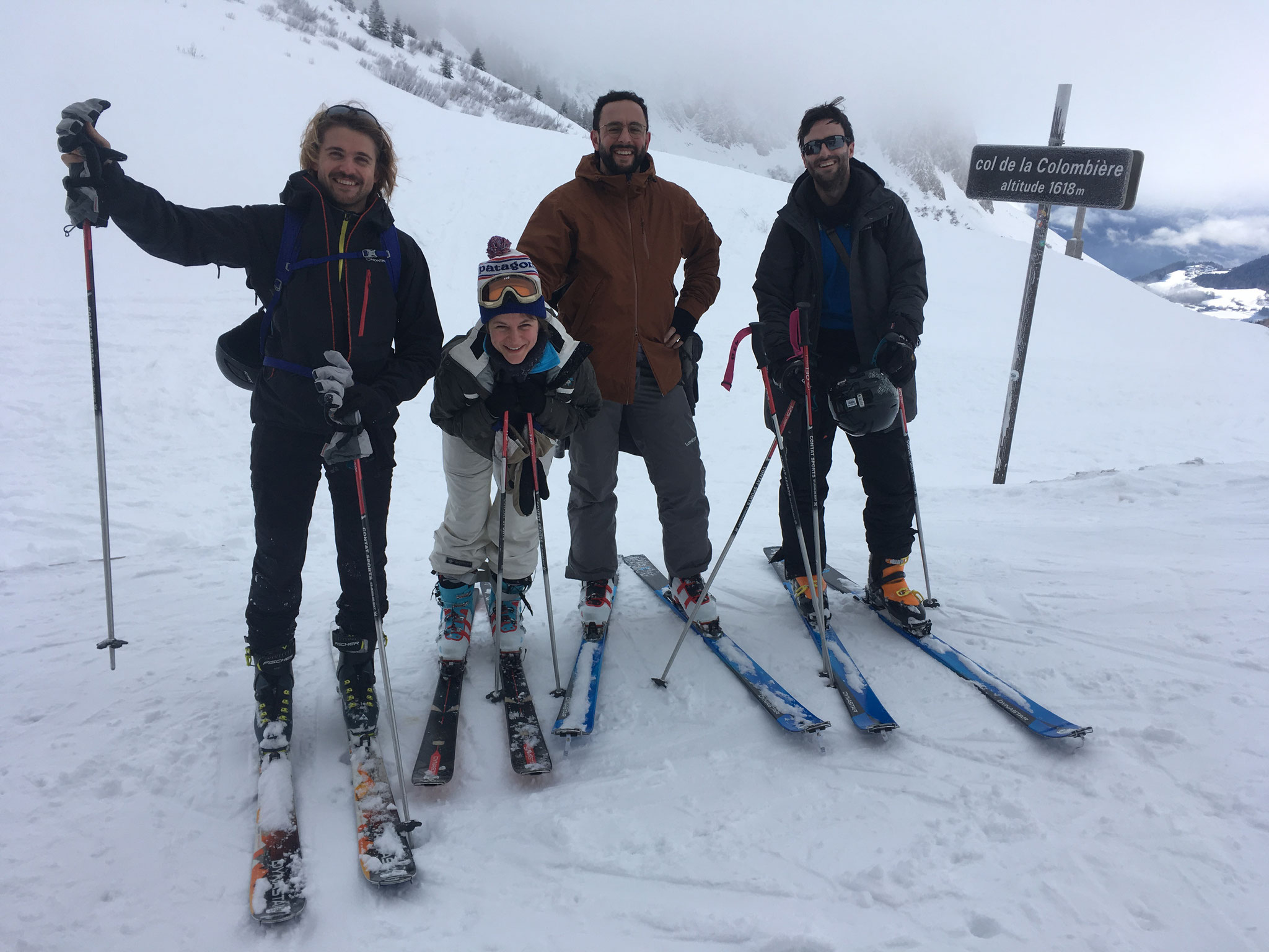 Au Col, pause à la montée avec la belle équipe du jour