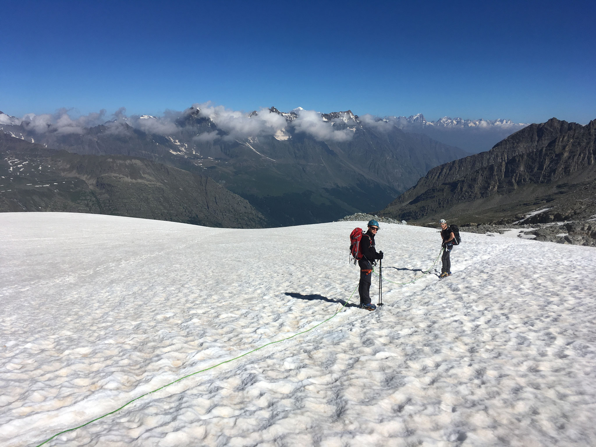 Descente sur le Glacier di Laveciau