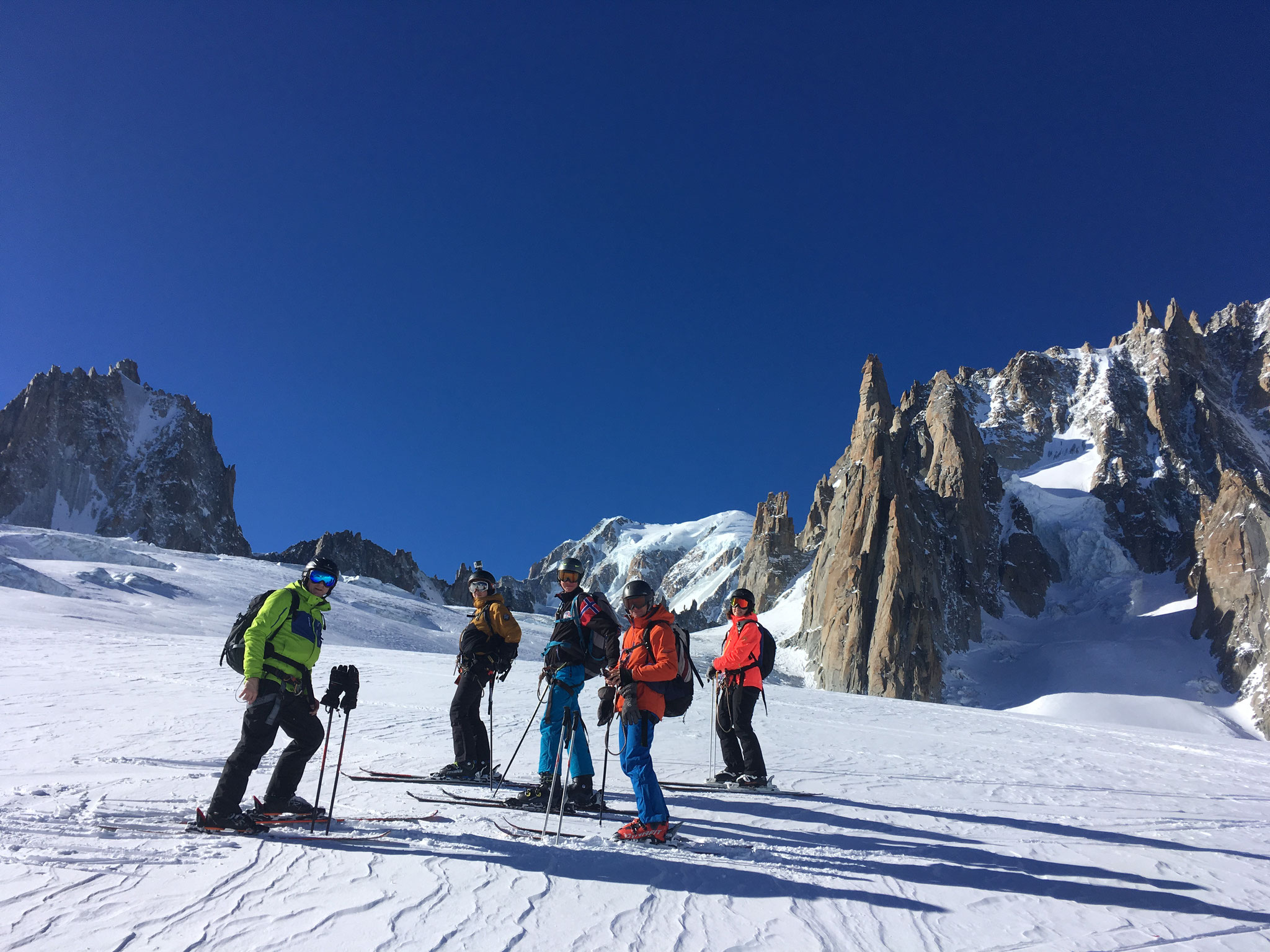 Sur le Glacier du Géant avec vue Mt-Blanc