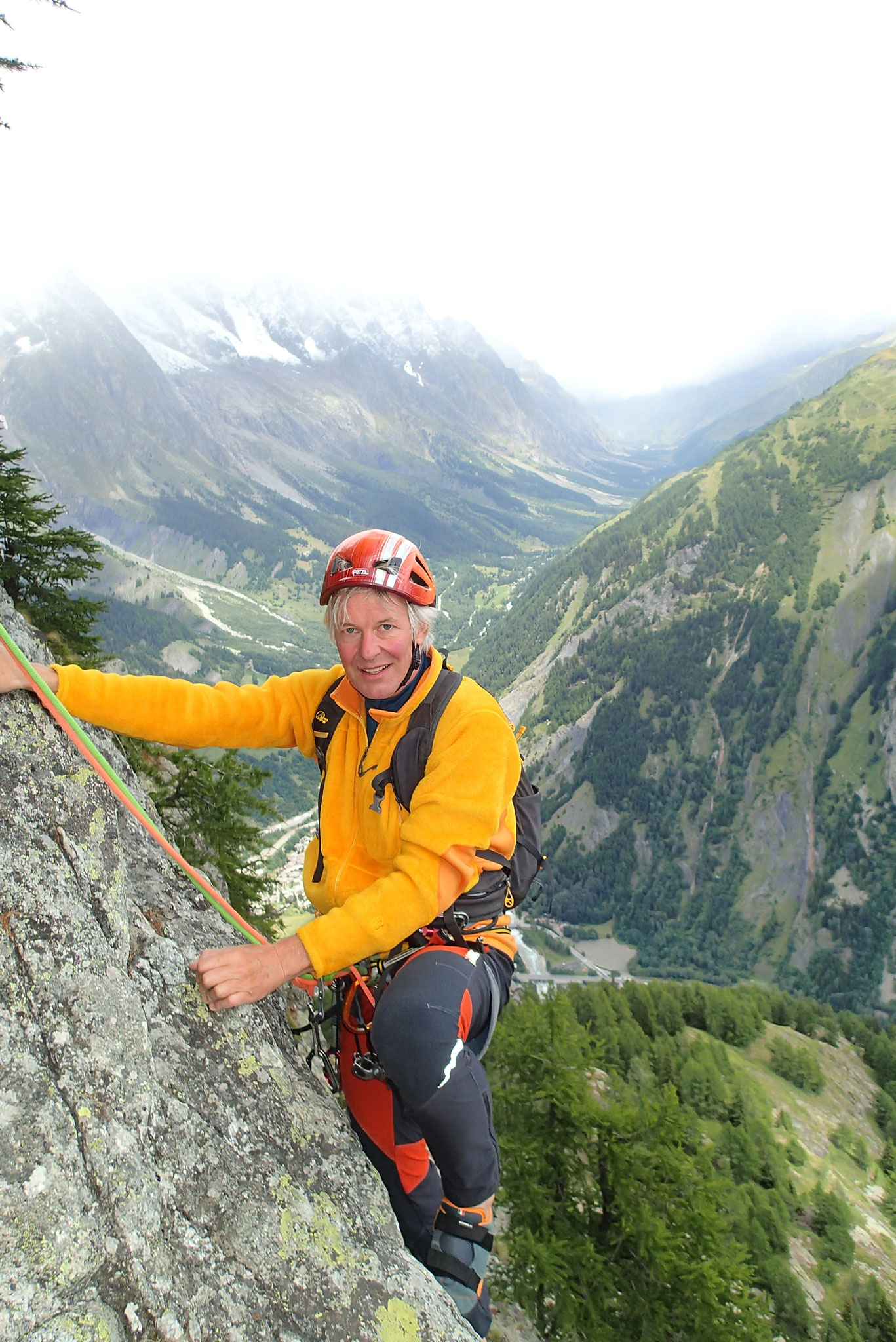 Pause avec vue coté Val Ferret