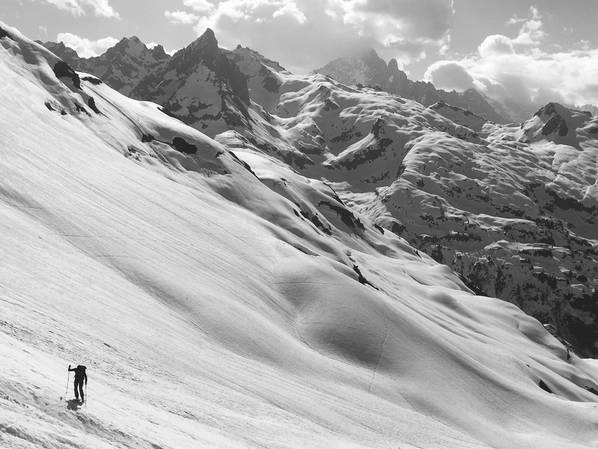 Fabrice sous le Col. Quelle lumière !