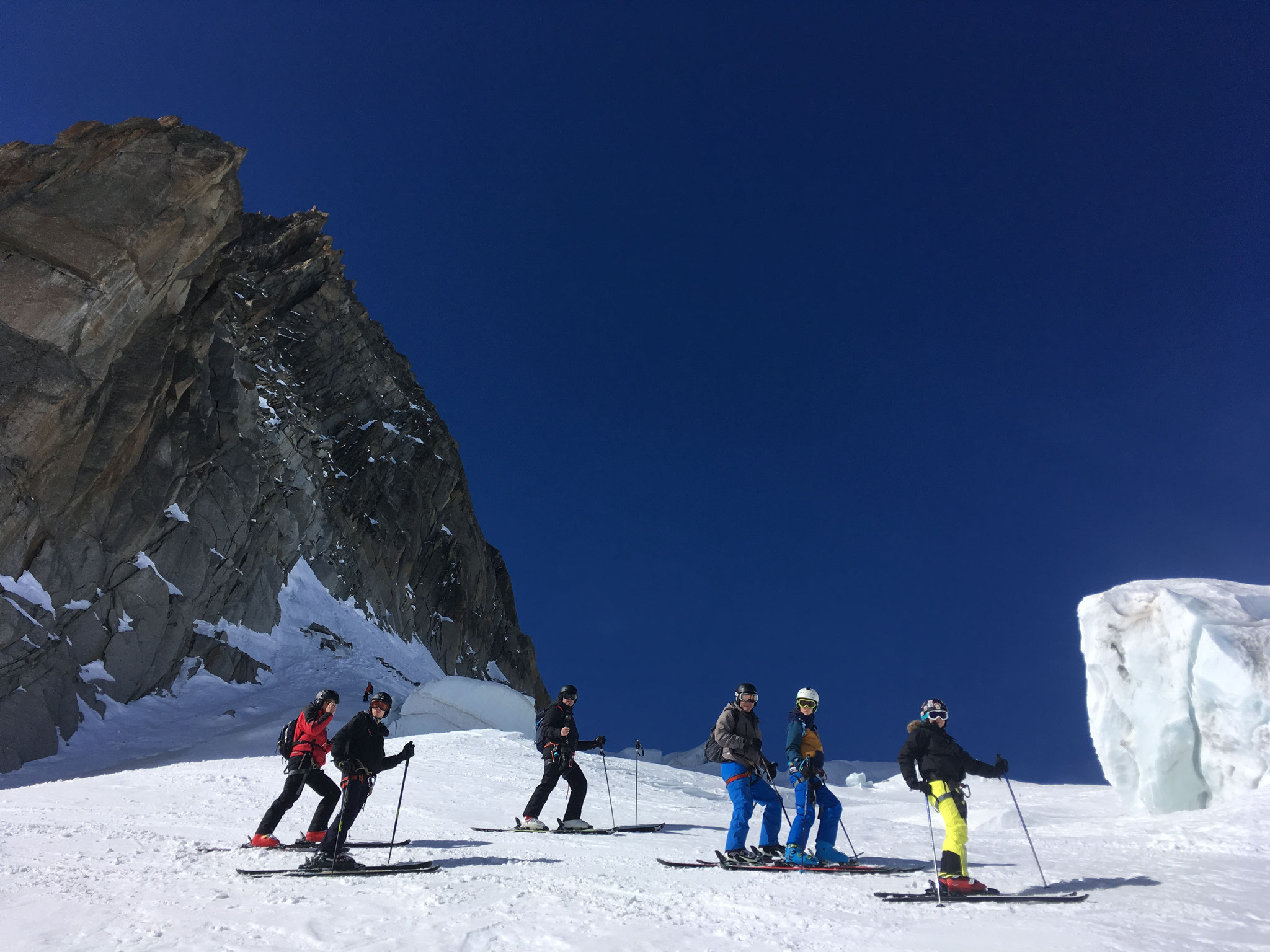 L'équipe sous le Gros Rognon