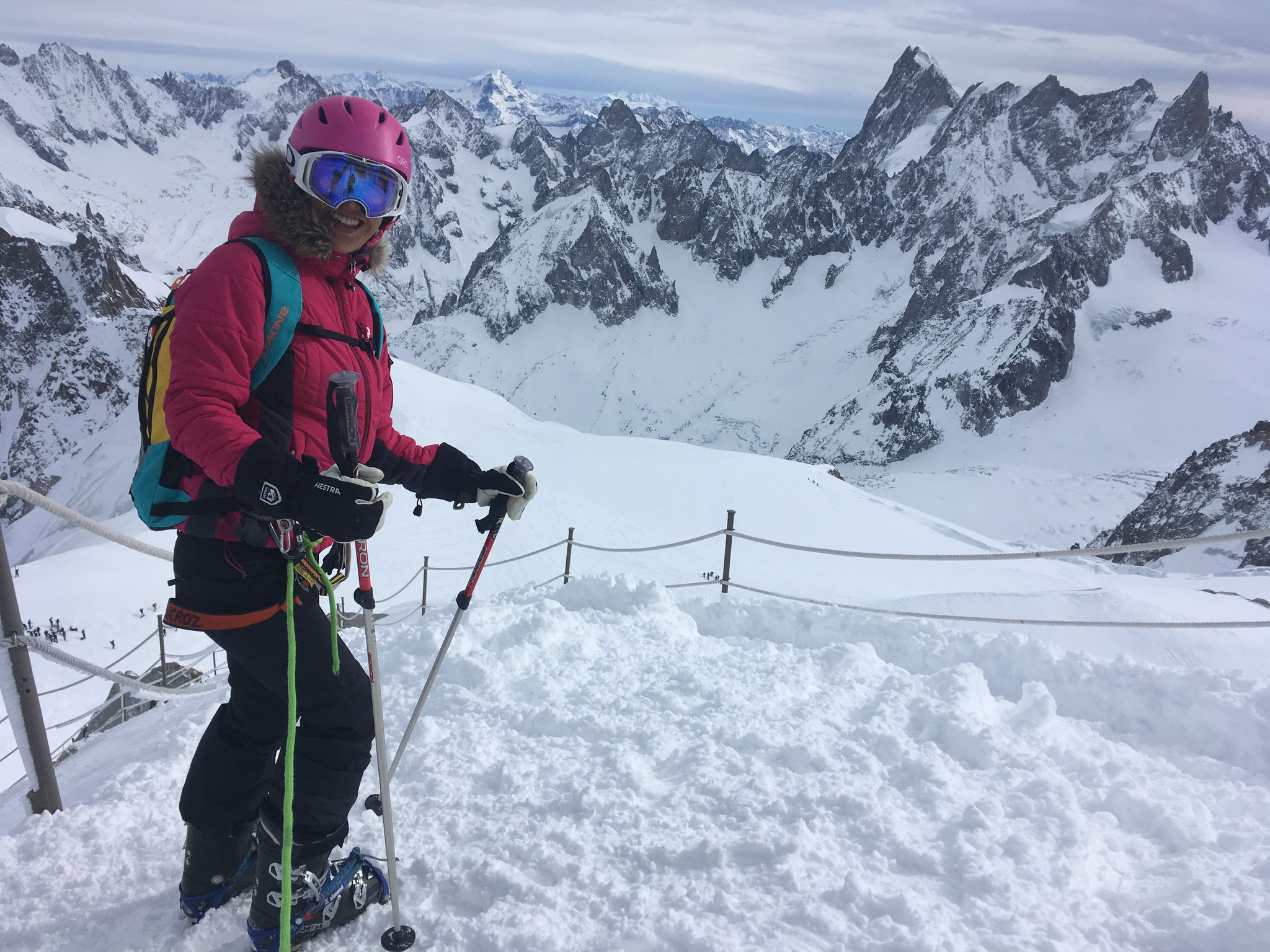 Anna au départ de ce fantastique voyage à ski