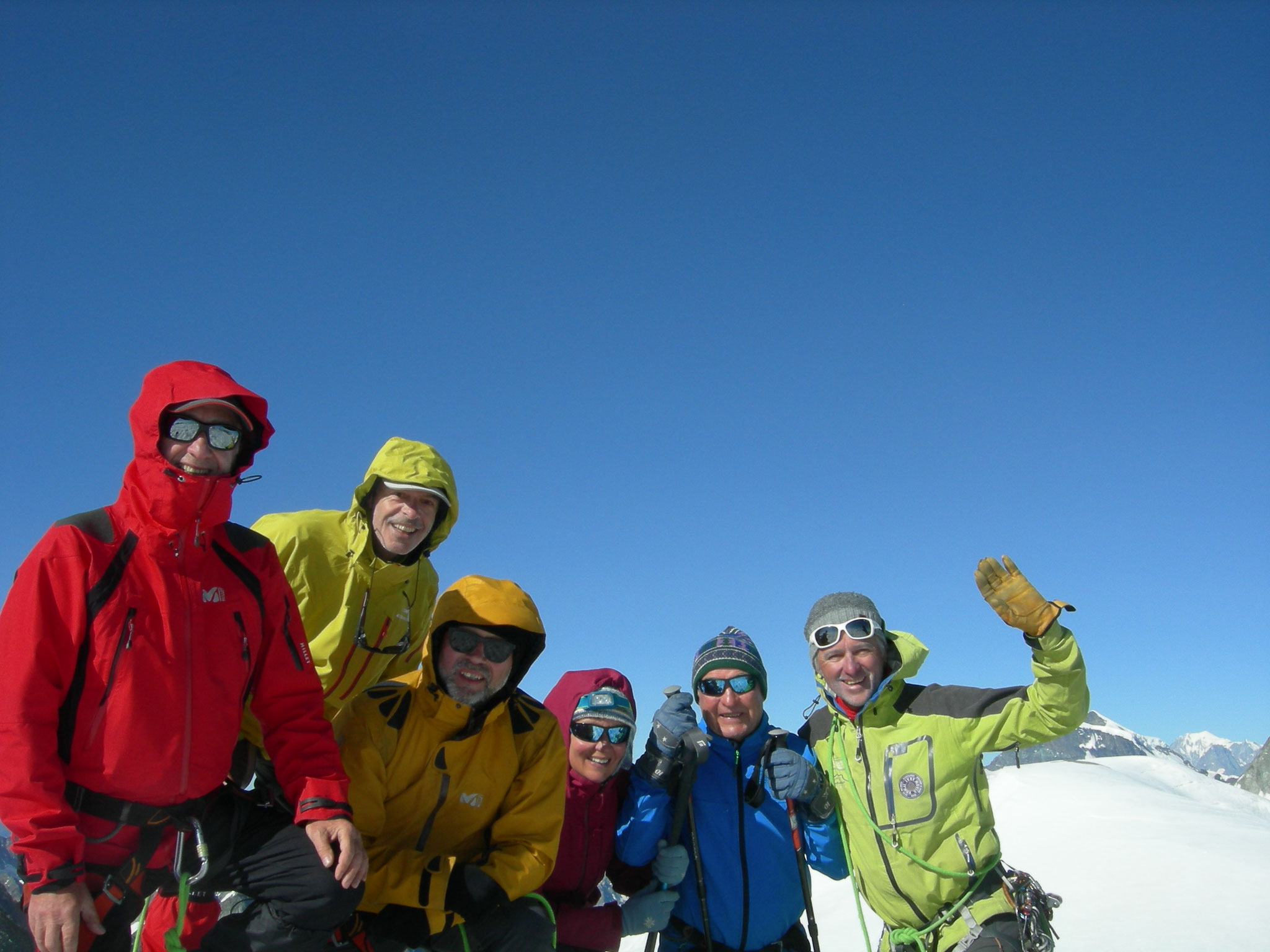 Super ! Avec Bernard, Yves, Alain, Sylvie et Marius au sommet du Pigne