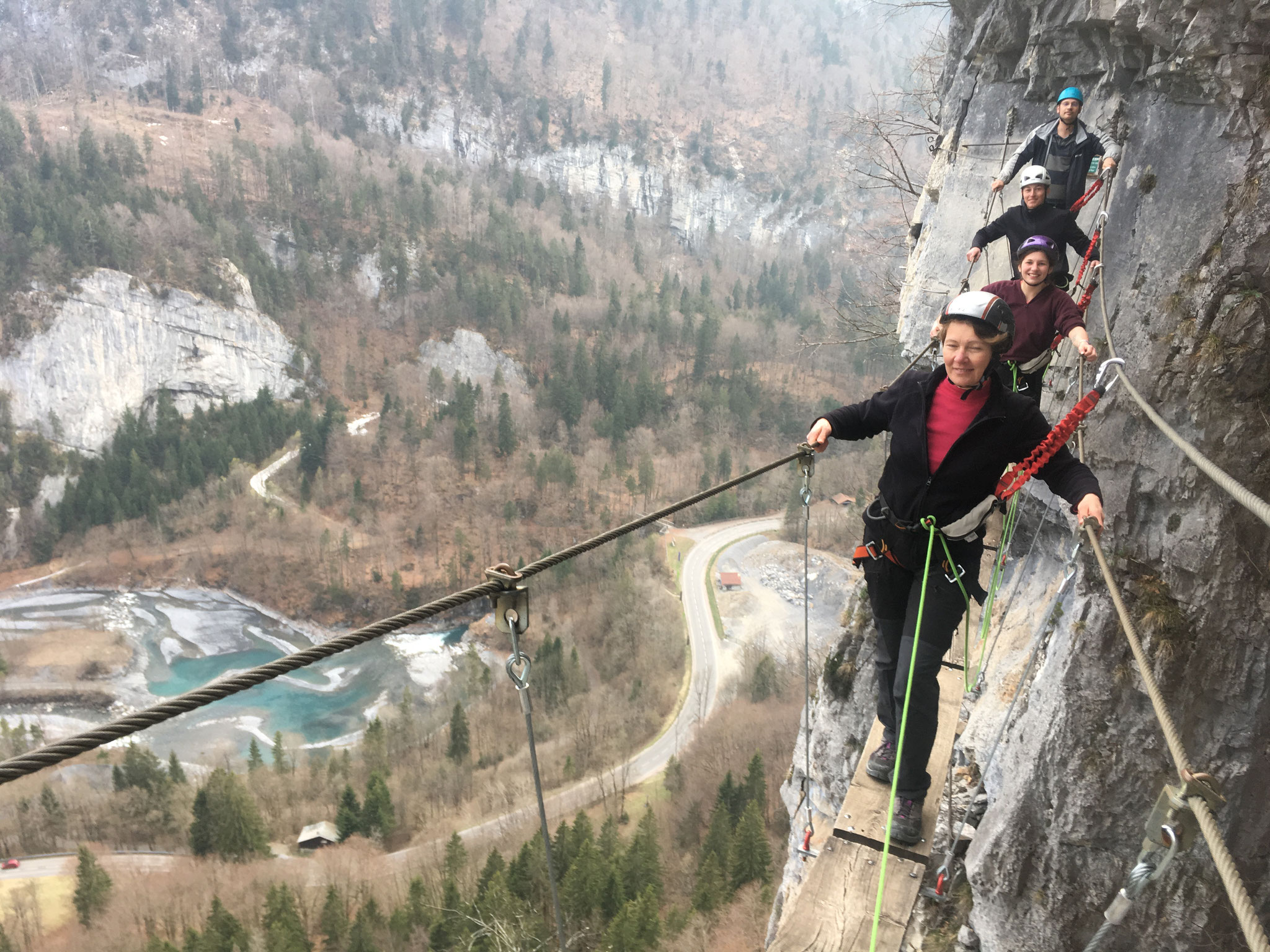 L'équipe sur la passerelle