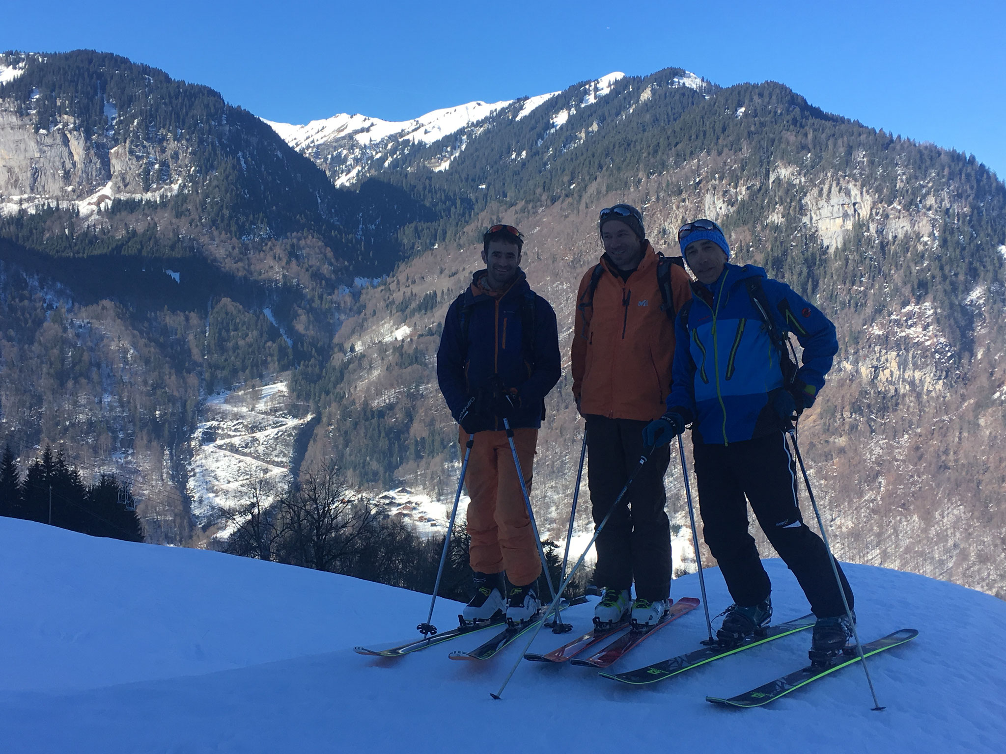 Le team au départ à Passy