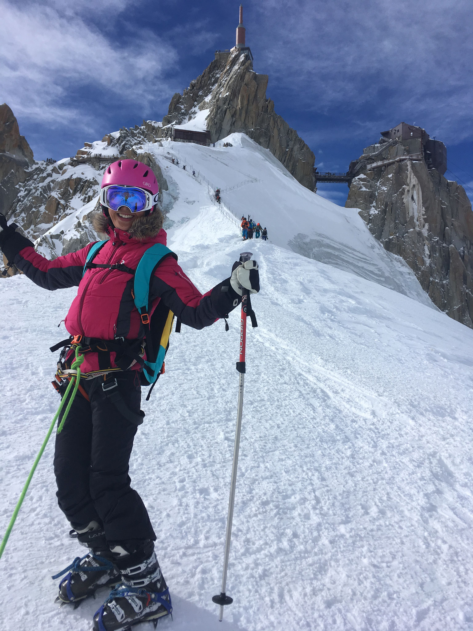 Après l'arête, on peut se laisser glisser !