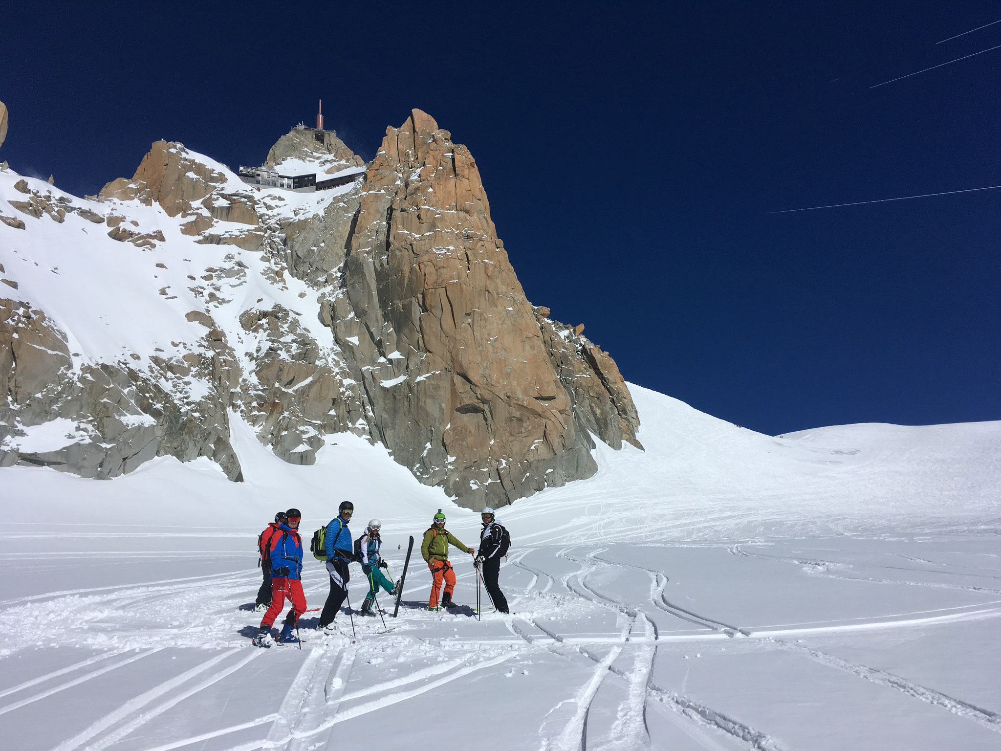 Pause au plateau du Col du Midi